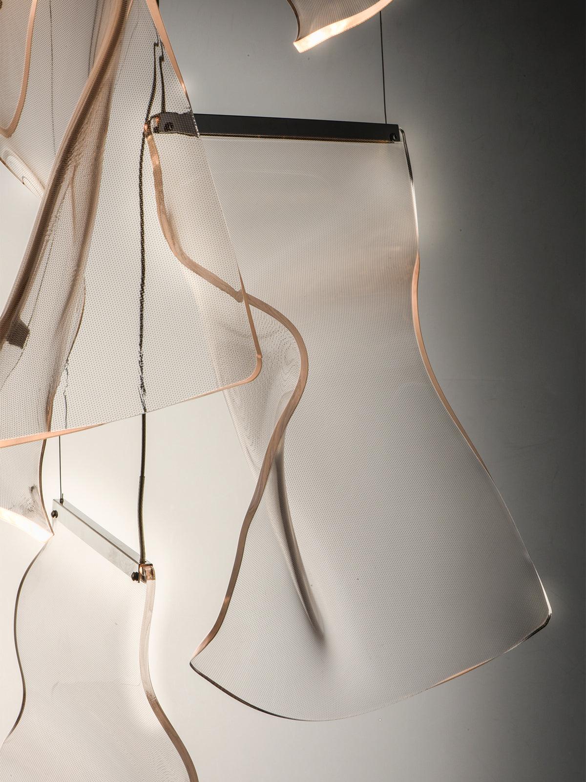 Lustra Chandelier Acrylic LED Abstract Floating-Neutral Decor