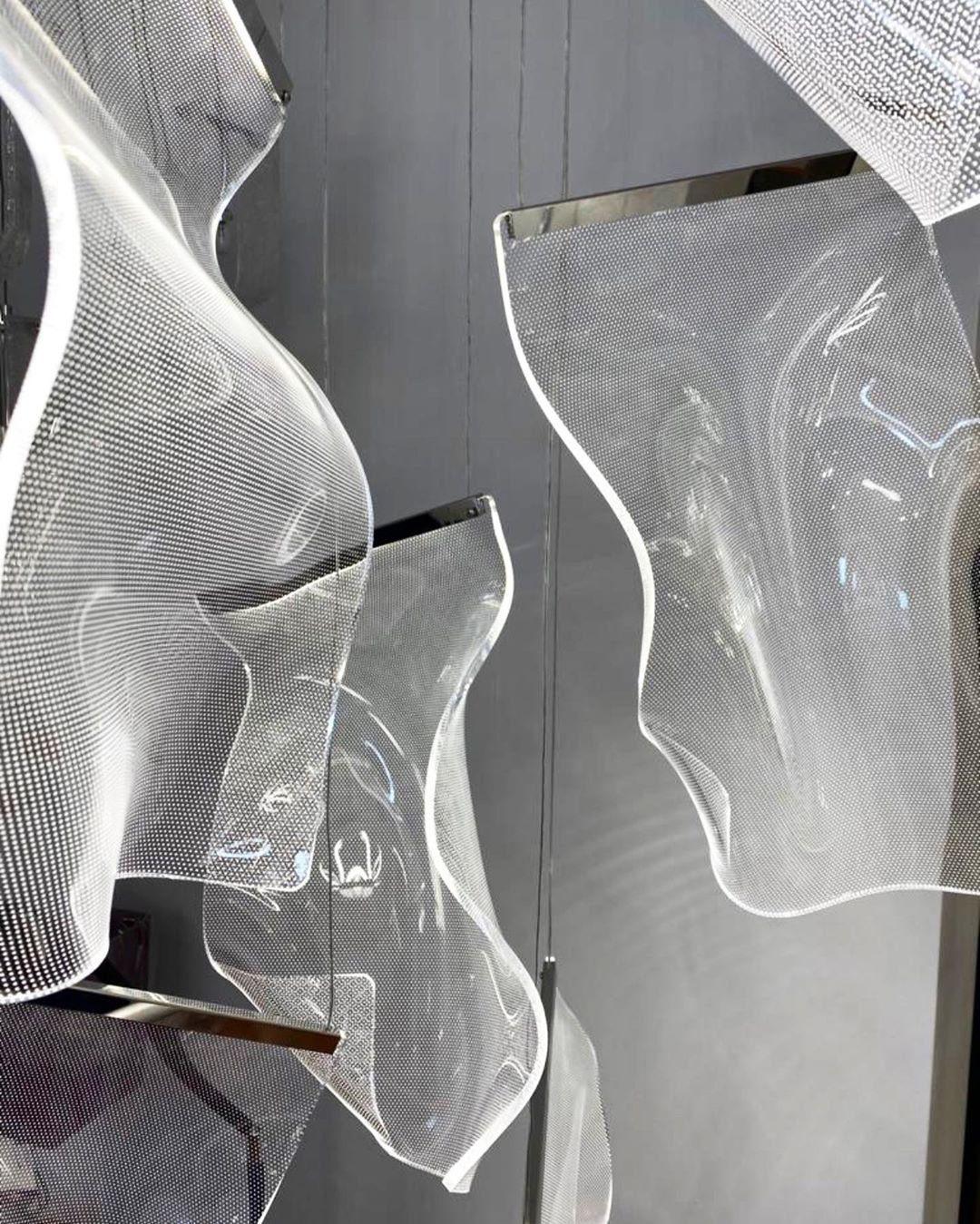 Lustra Chandelier Acrylic LED Abstract Floating-Neutral Decor