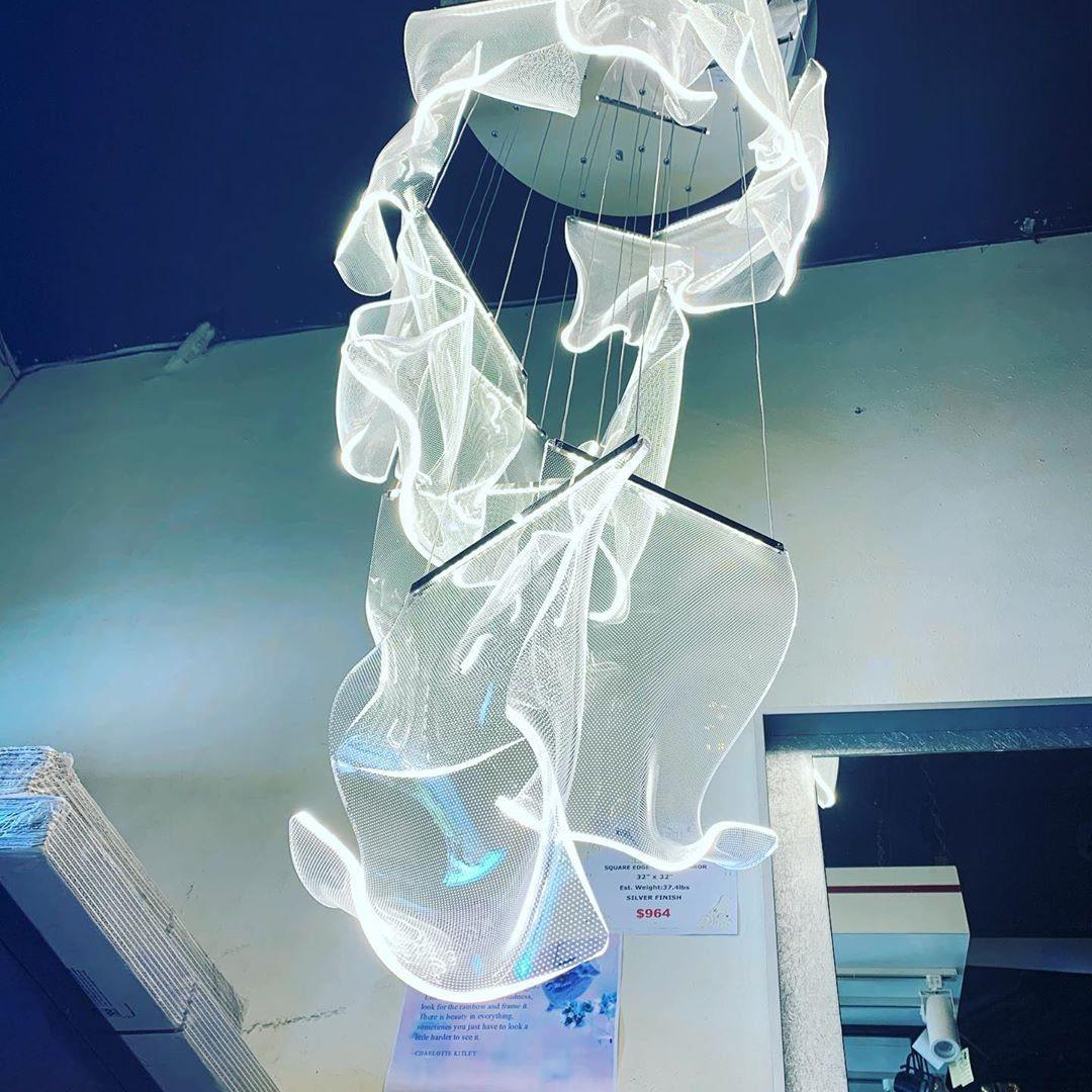 Lustra Chandelier Acrylic LED Abstract Floating-Neutral Decor