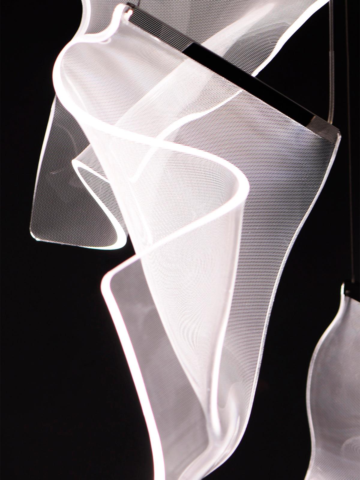 Lustra Chandelier Acrylic LED Abstract Floating-Neutral Decor