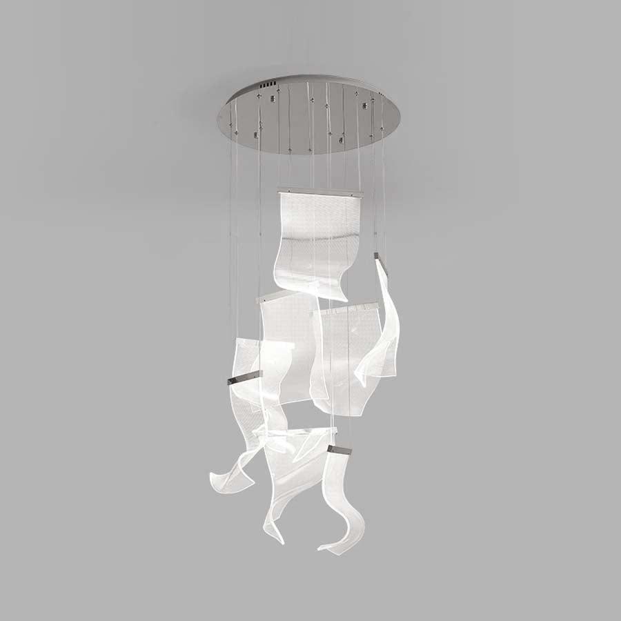 Lustra Chandelier Acrylic LED Abstract Floating-Neutral Decor