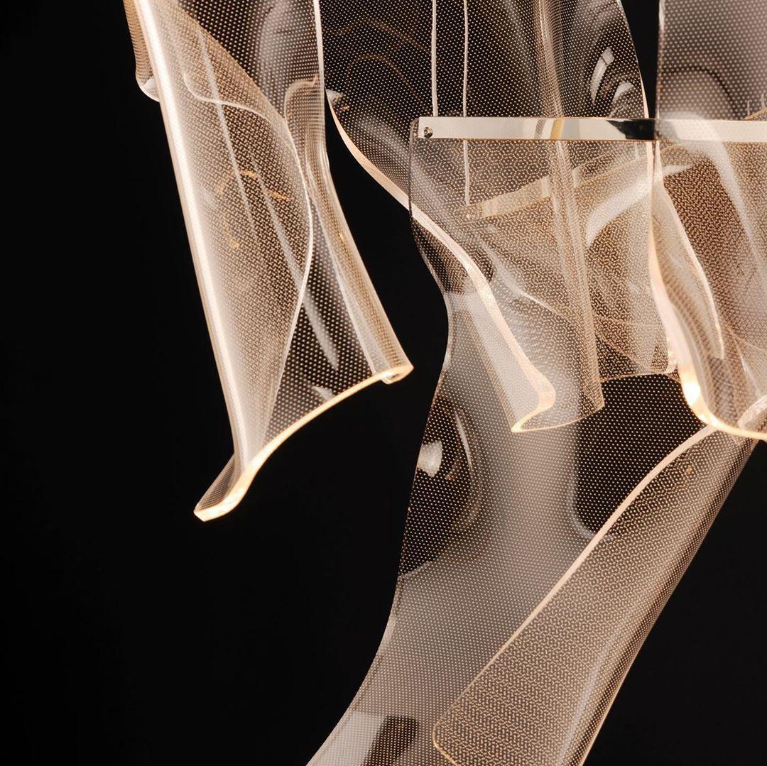 Lustra Chandelier Acrylic LED Abstract Floating-Neutral Decor