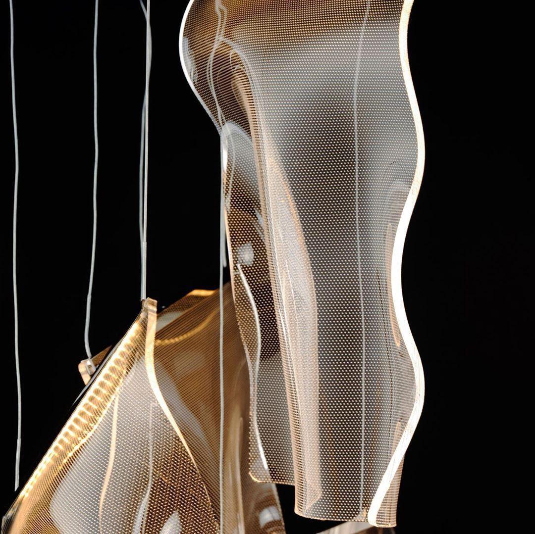 Lustra Chandelier Acrylic LED Abstract Floating-Neutral Decor