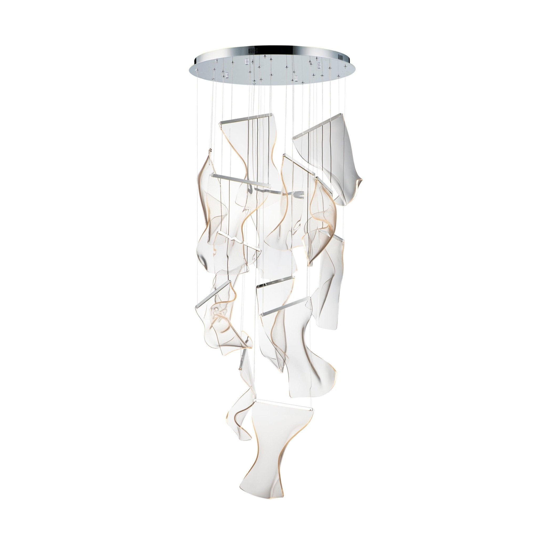 Lustra Chandelier Acrylic LED Abstract Floating-Neutral Decor