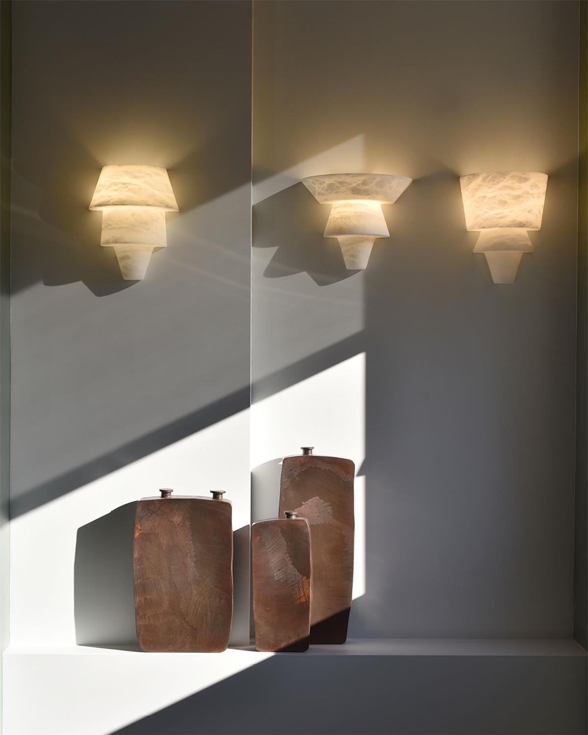 Elyon Elegant White Alabaster Wall Lamp
