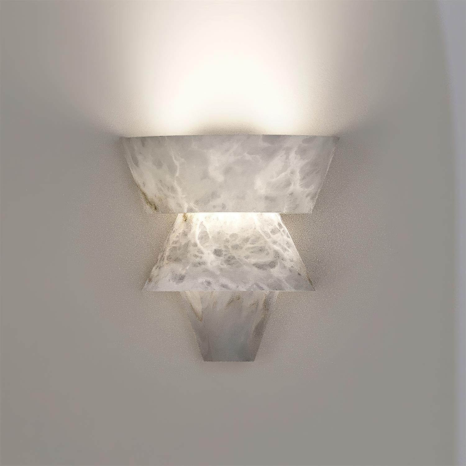 Elyon Elegant White Alabaster Wall Lamp