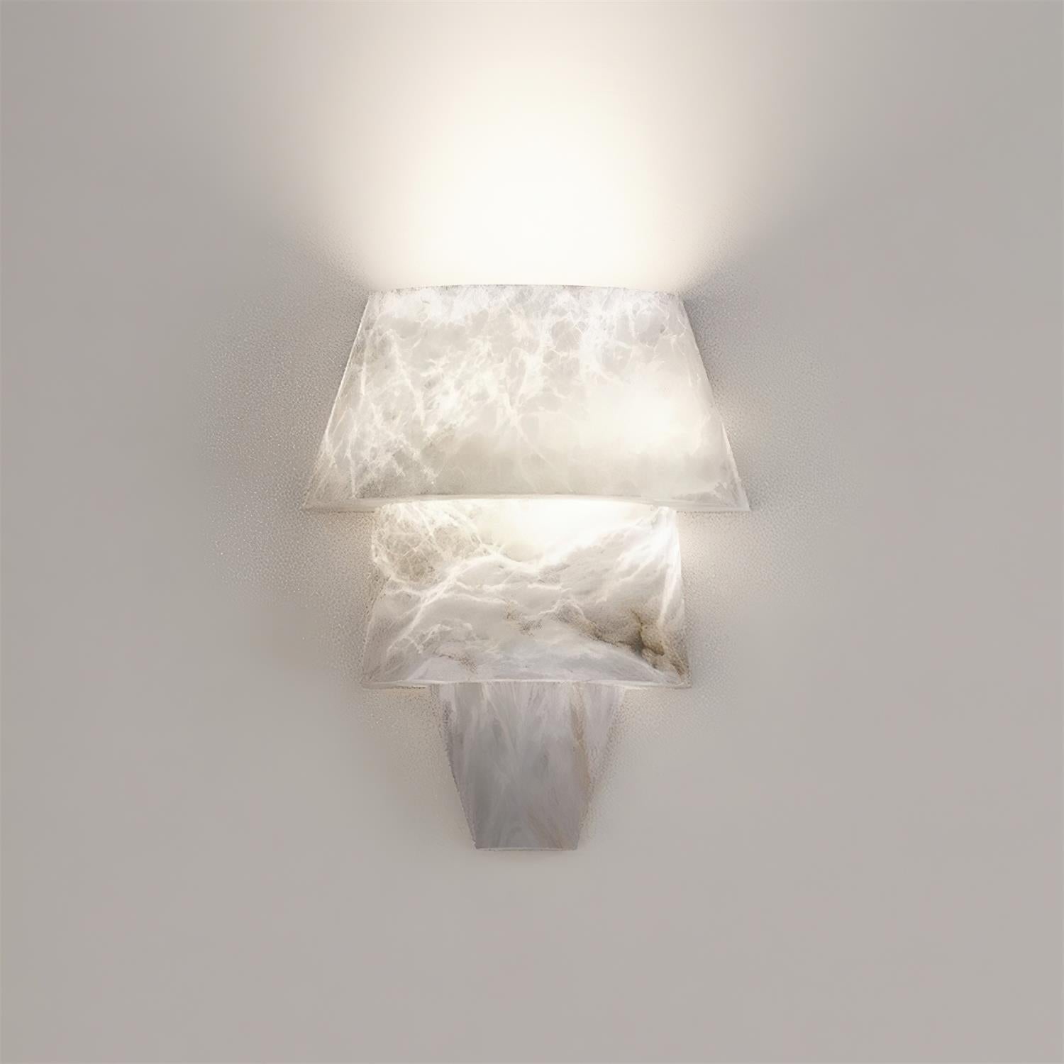 Elyon Elegant White Alabaster Wall Lamp