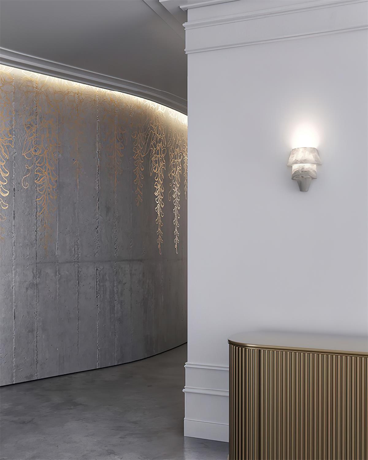 Elyon Elegant White Alabaster Wall Lamp