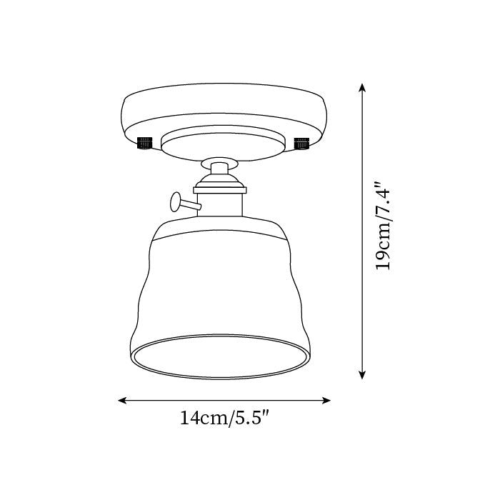 Elano Glass Ceiling Light