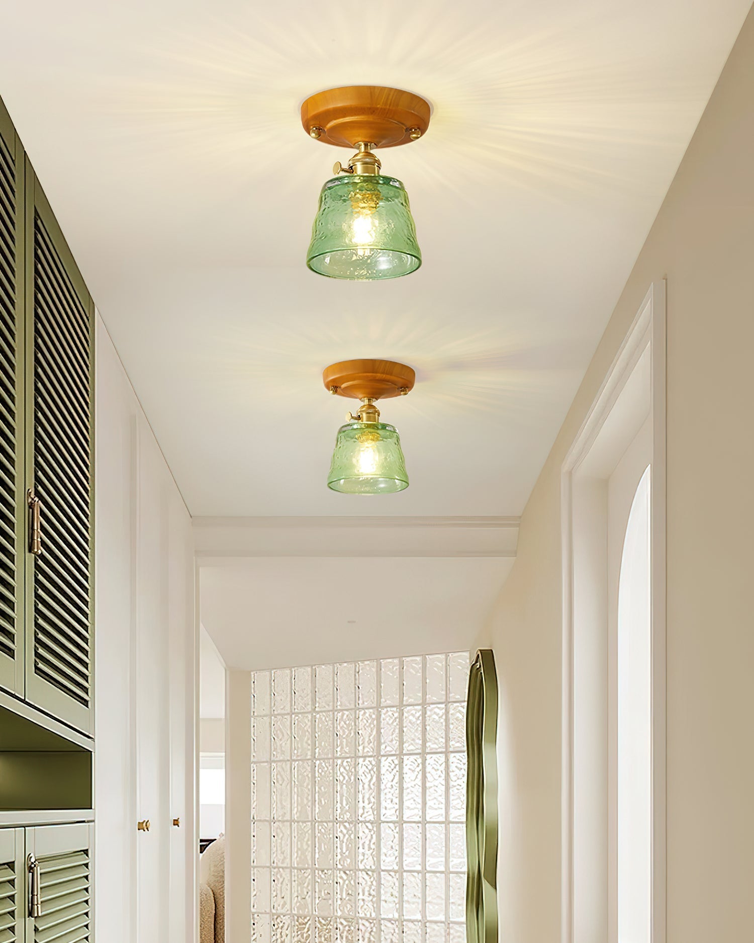 Elano Glass Ceiling Light