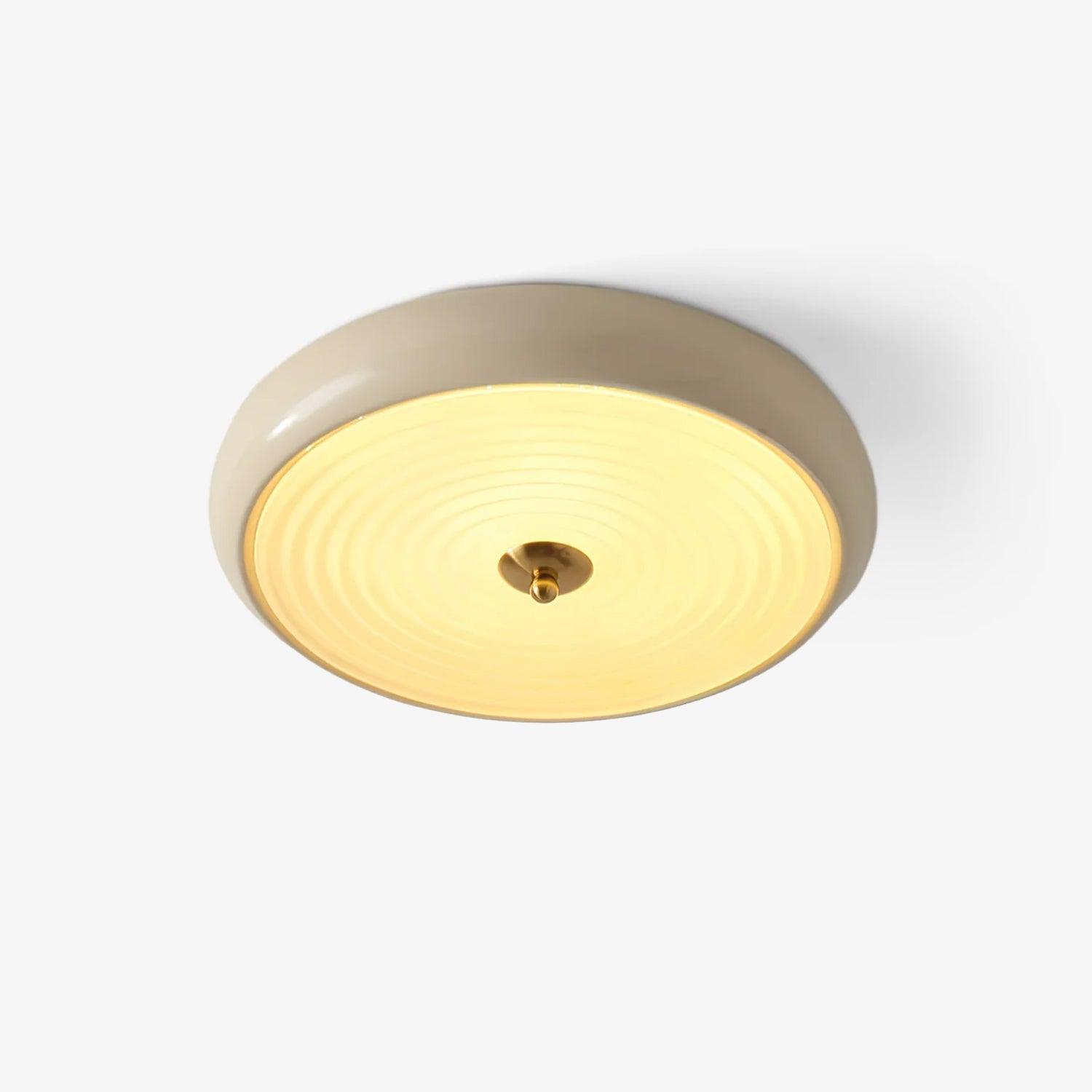 Utheara Modern Minimalist Ripple Cream Glass Ceiling Lamp-Neutral Decor