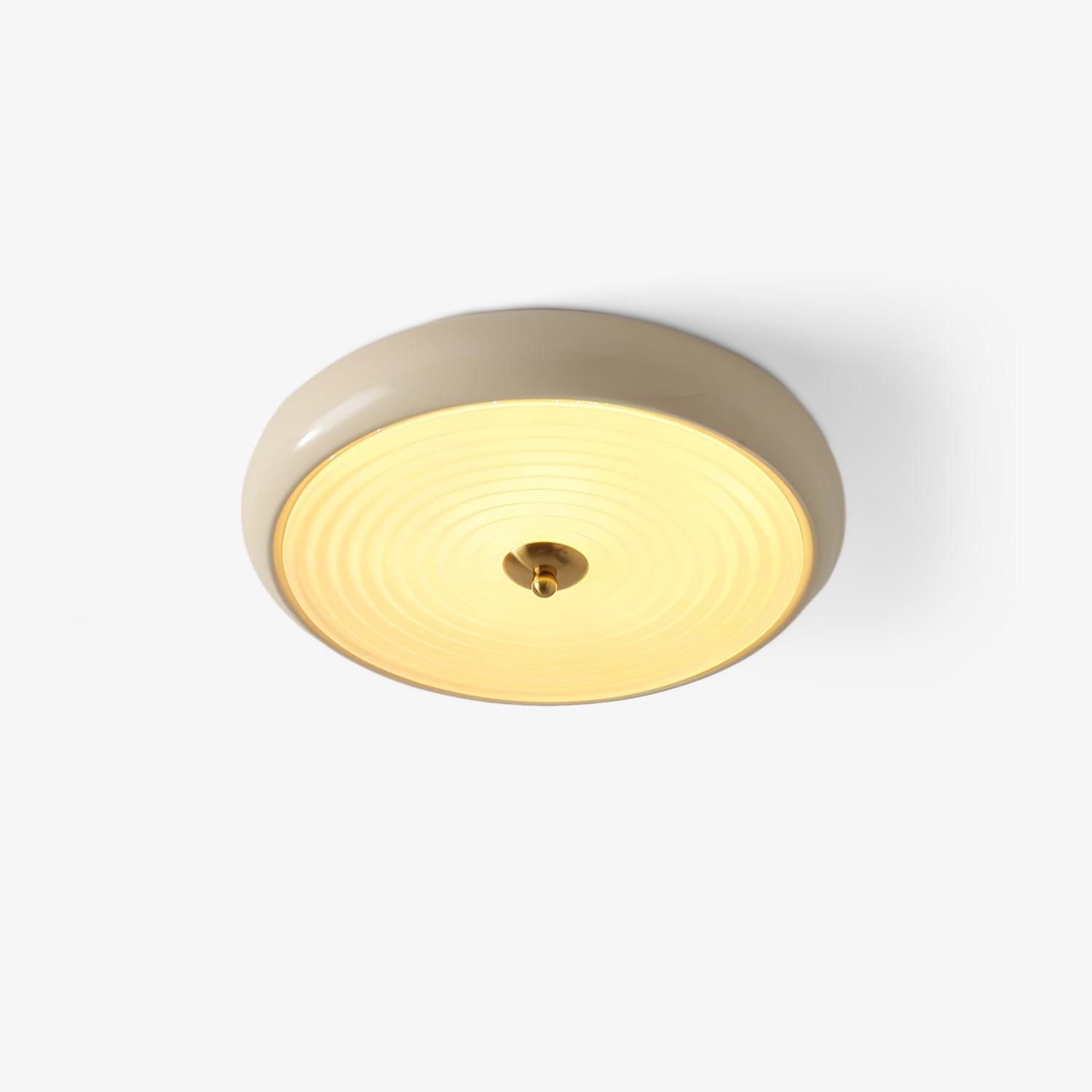 Utheara Modern Minimalist Ripple Cream Glass Ceiling Lamp-Neutral Decor