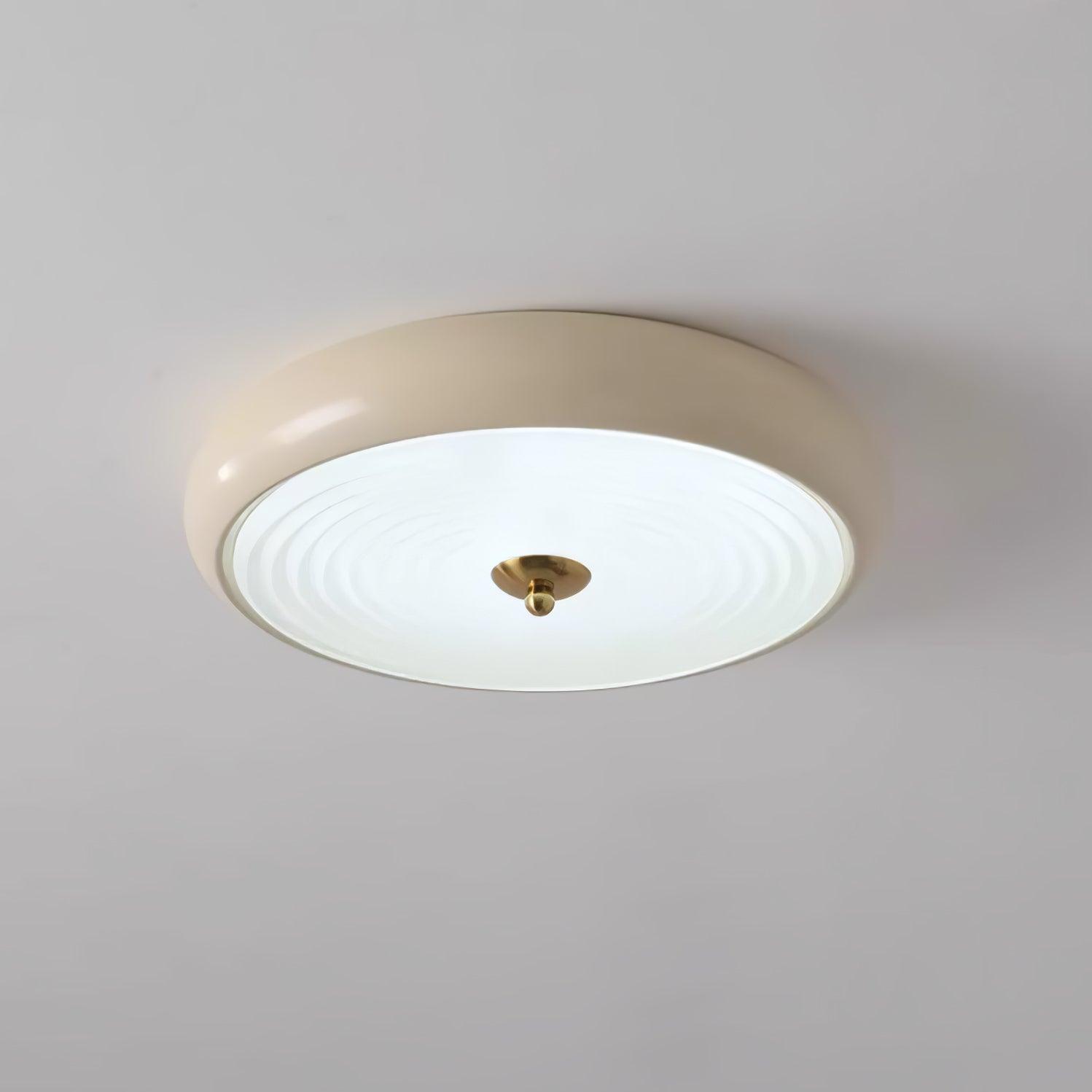 Utheara Modern Minimalist Ripple Cream Glass Ceiling Lamp-Neutral Decor
