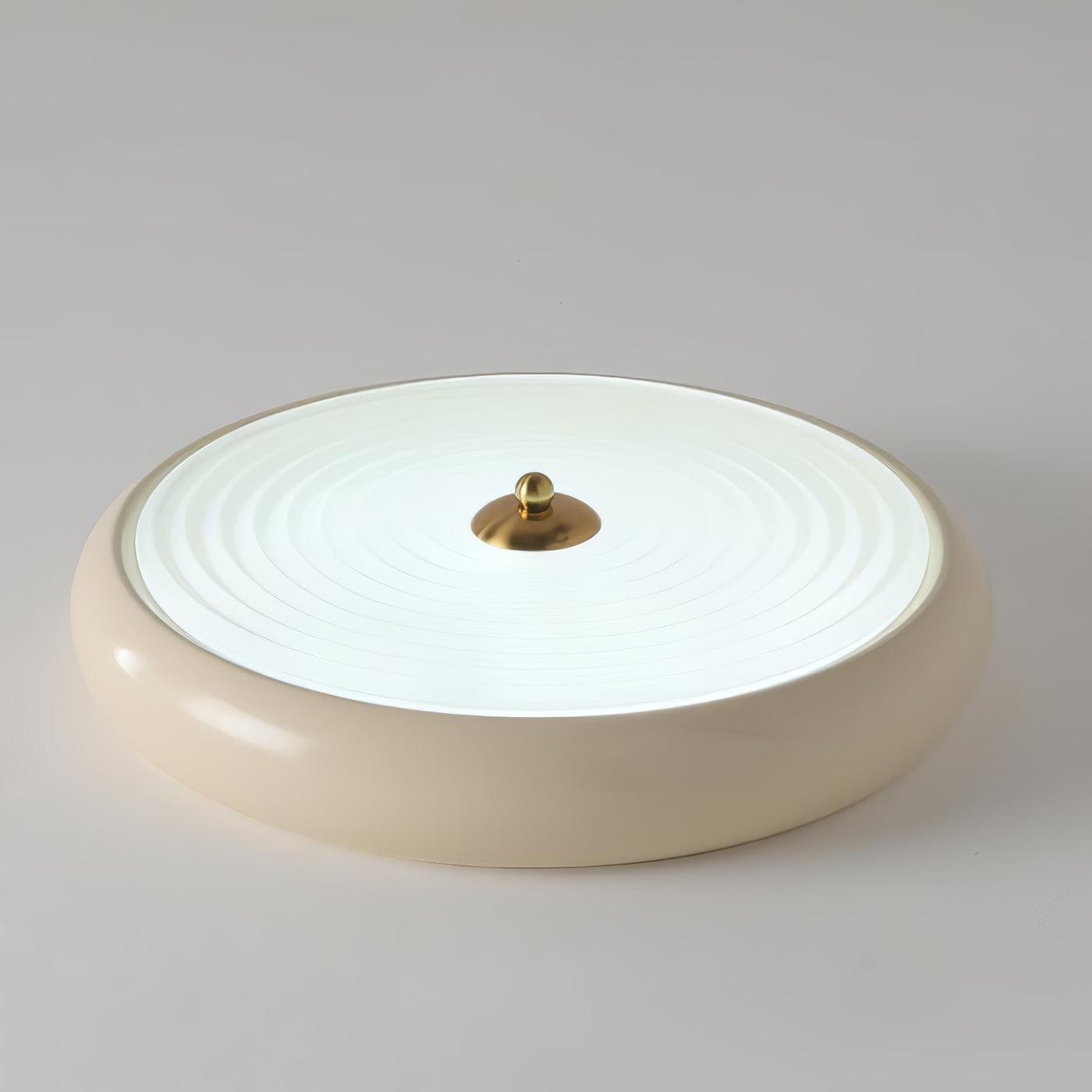 Utheara Modern Minimalist Ripple Cream Glass Ceiling Lamp-Neutral Decor