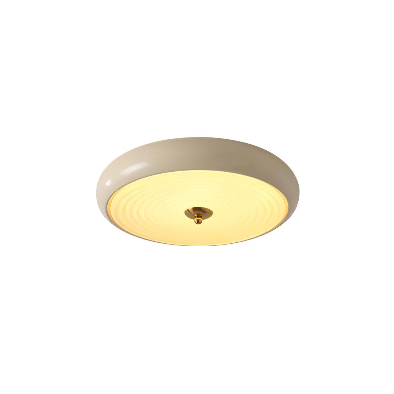 Utheara Modern Minimalist Ripple Cream Glass Ceiling Lamp-Neutral Decor