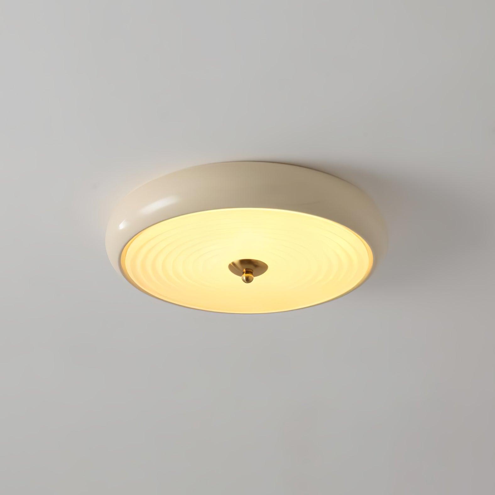 Utheara Modern Minimalist Ripple Cream Glass Ceiling Lamp-Neutral Decor