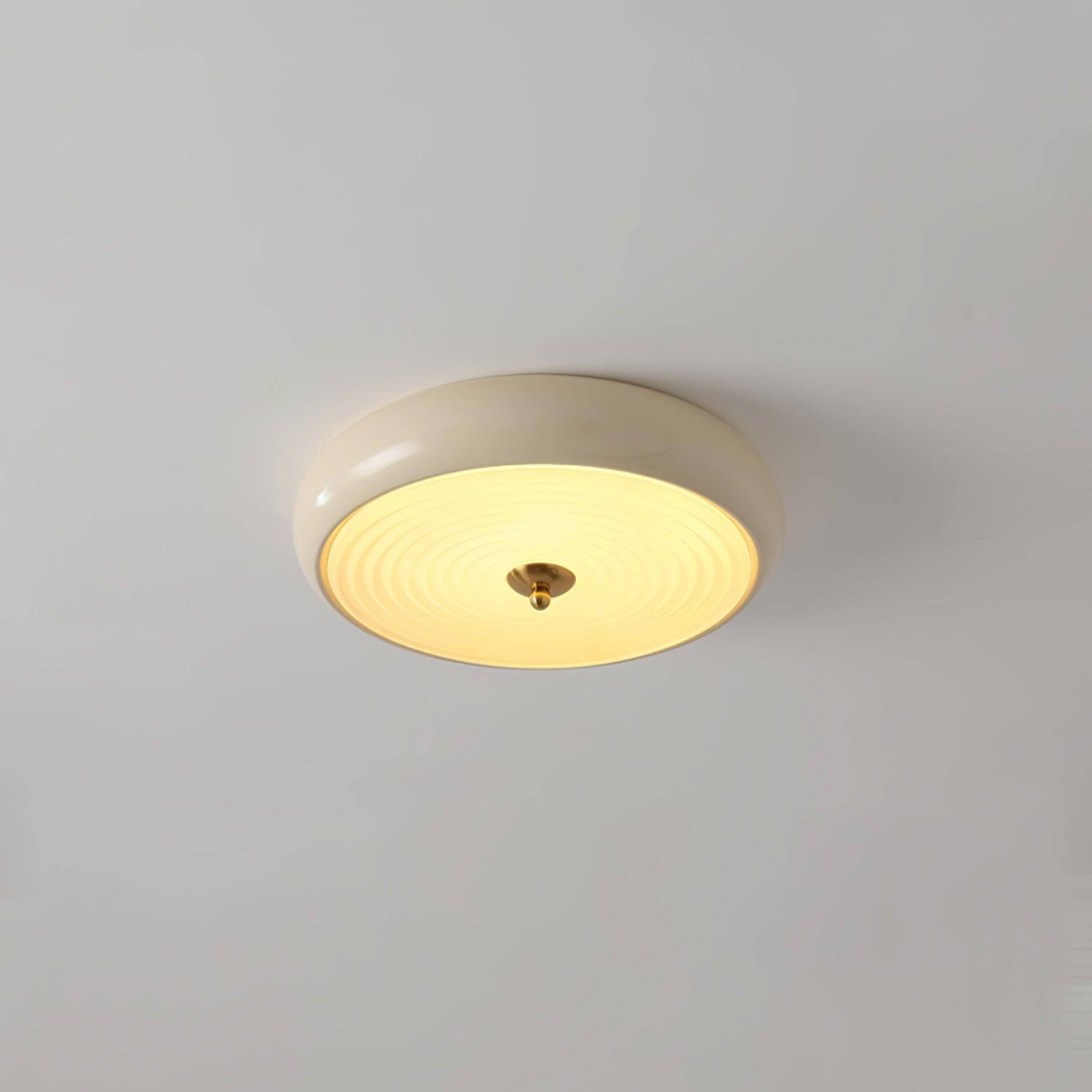 Utheara Modern Minimalist Ripple Cream Glass Ceiling Lamp-Neutral Decor
