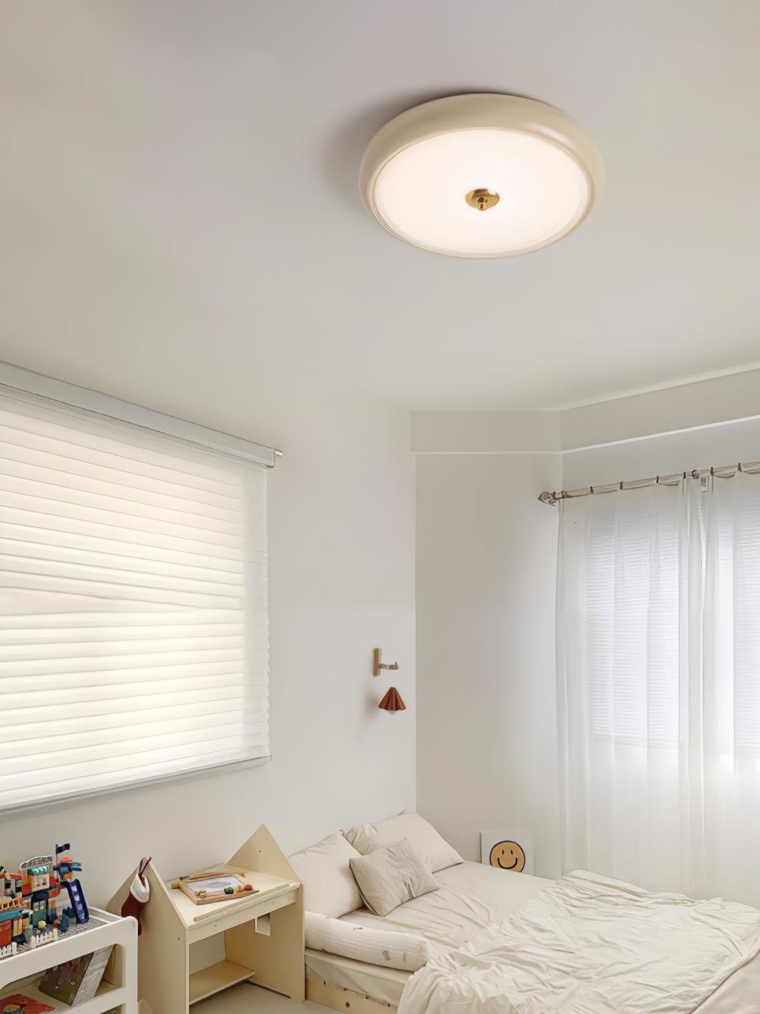 Utheara Modern Minimalist Ripple Cream Glass Ceiling Lamp-Neutral Decor