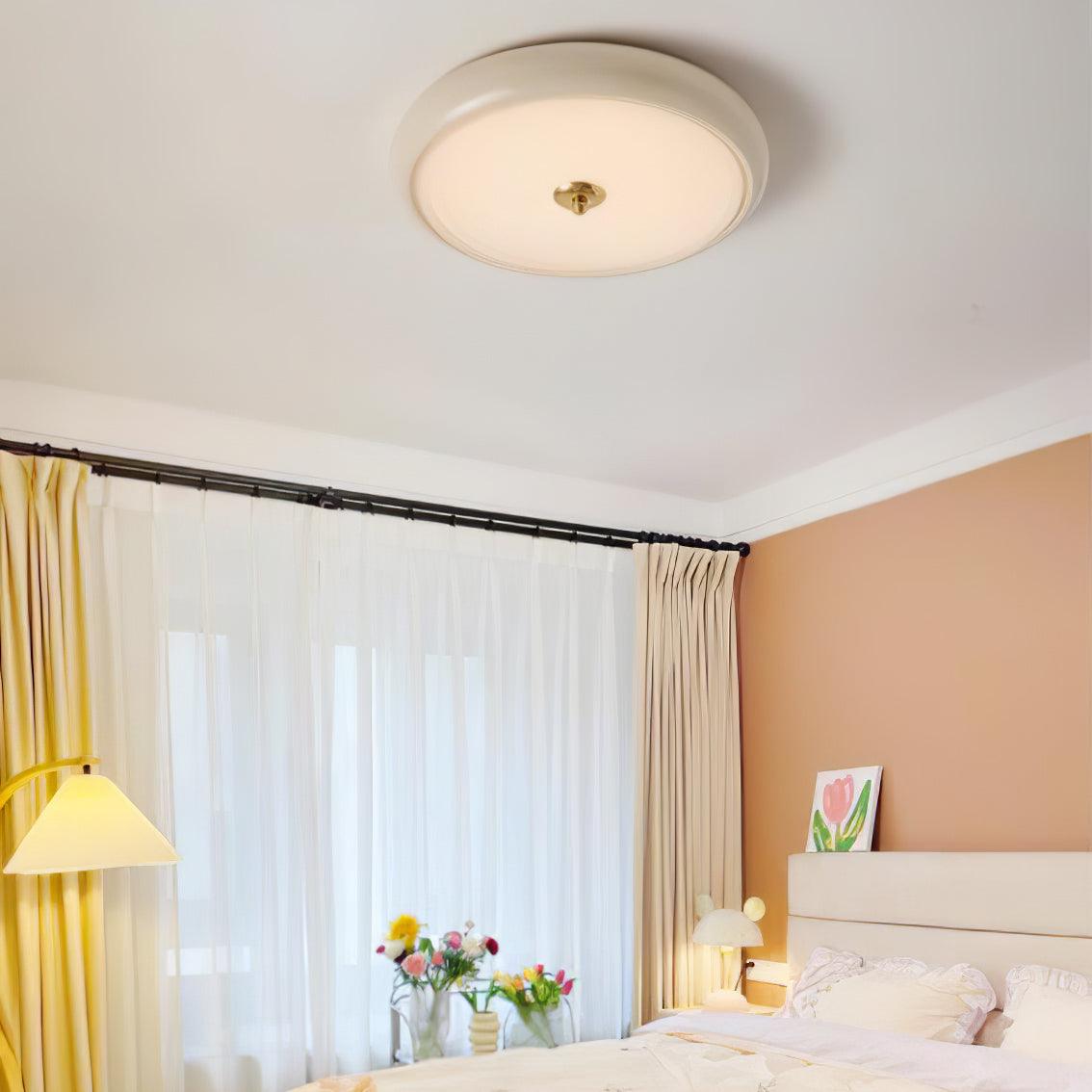 Utheara Modern Minimalist Ripple Cream Glass Ceiling Lamp-Neutral Decor