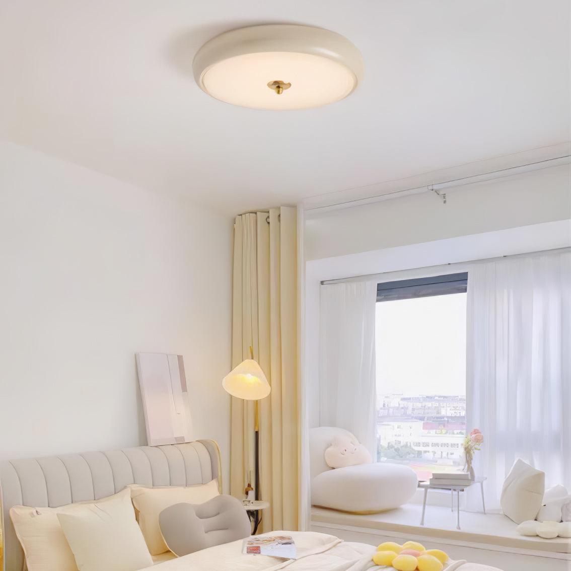 Utheara Modern Minimalist Ripple Cream Glass Ceiling Lamp-Neutral Decor