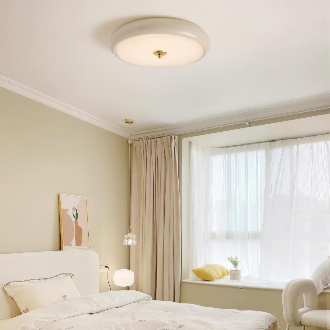 Utheara Modern Minimalist Ripple Cream Glass Ceiling Lamp-Neutral Decor