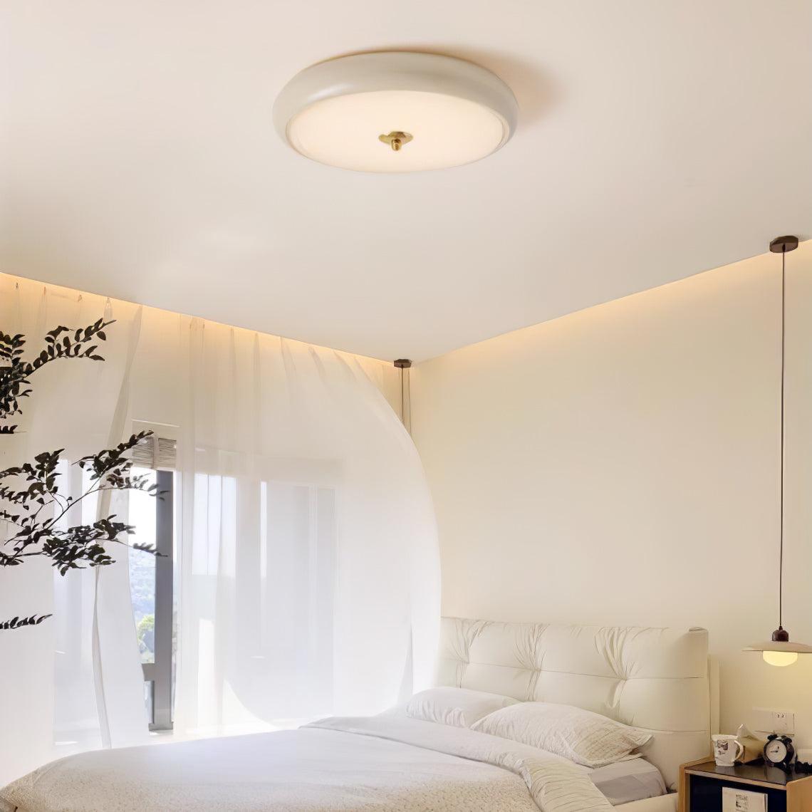 Utheara Modern Minimalist Ripple Cream Glass Ceiling Lamp-Neutral Decor