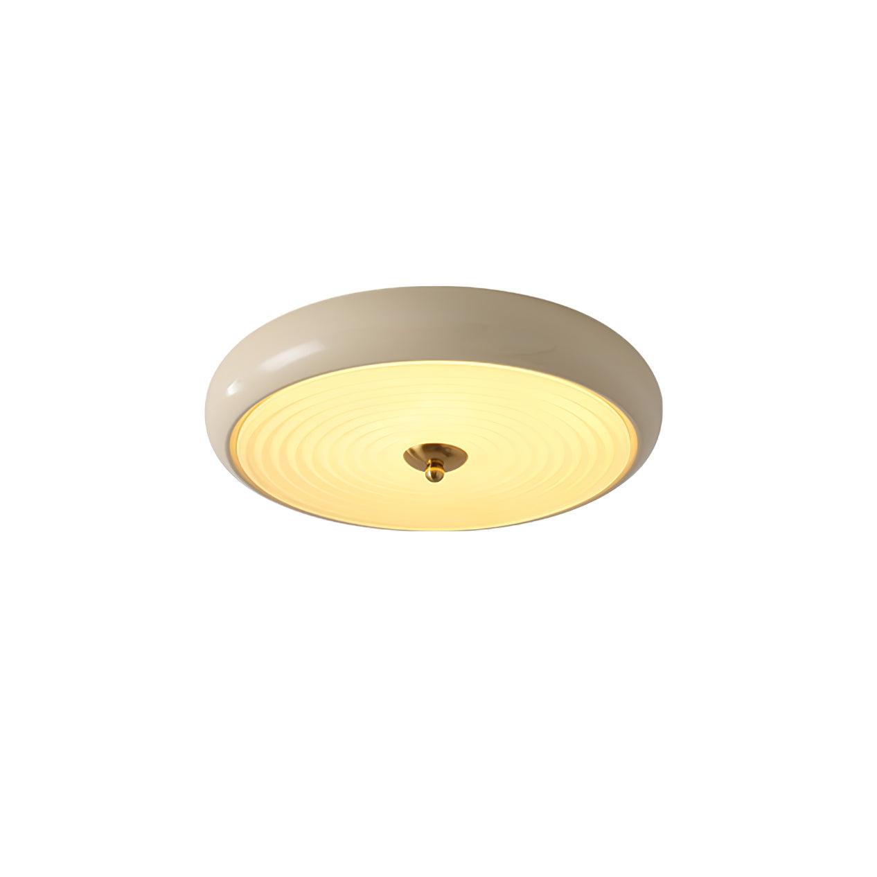 Utheara Modern Minimalist Ripple Cream Glass Ceiling Lamp-Neutral Decor