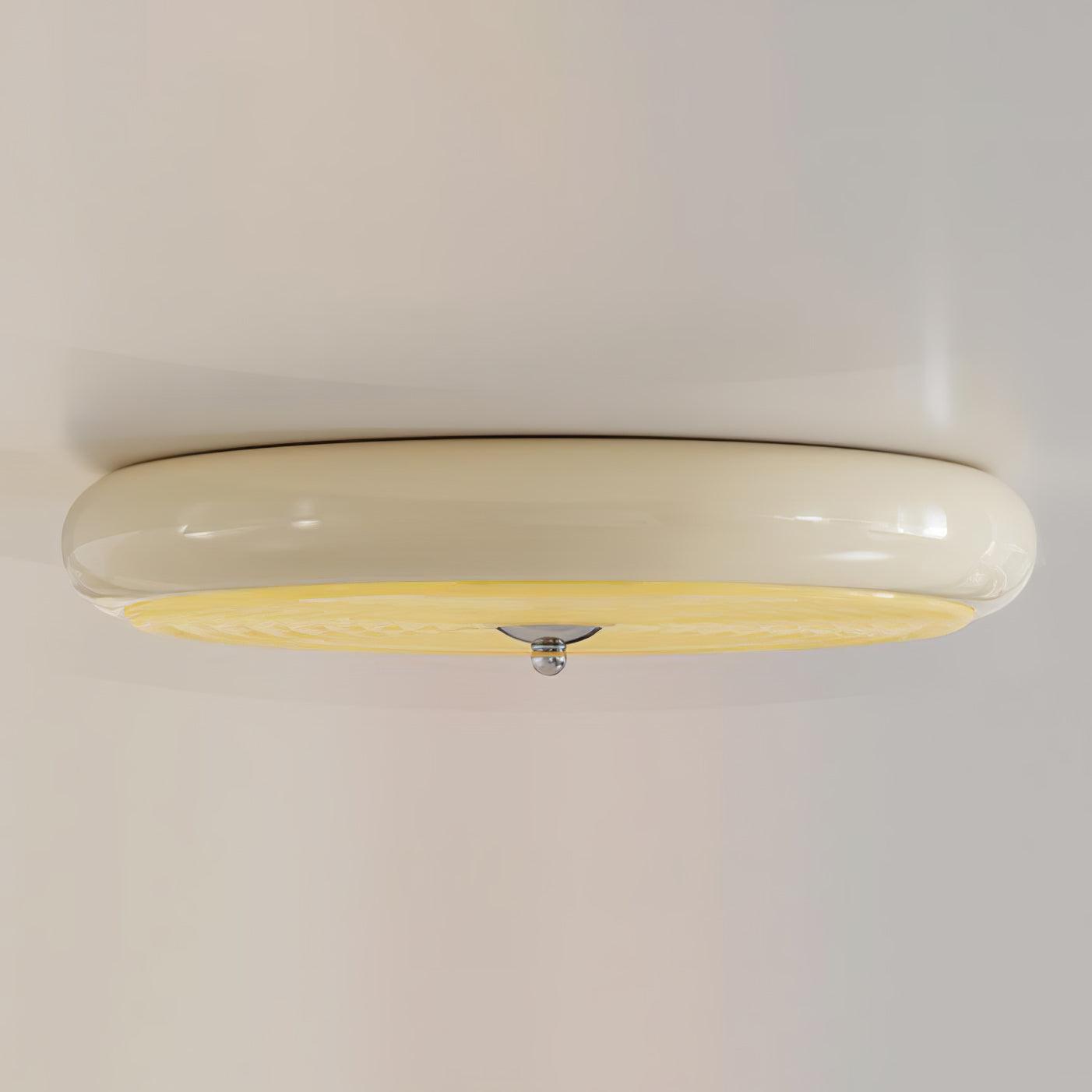 Utheara Modern Minimalist Ripple Cream Glass Ceiling Lamp-Neutral Decor