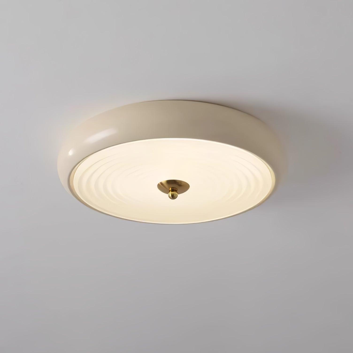 Utheara Modern Minimalist Ripple Cream Glass Ceiling Lamp-Neutral Decor