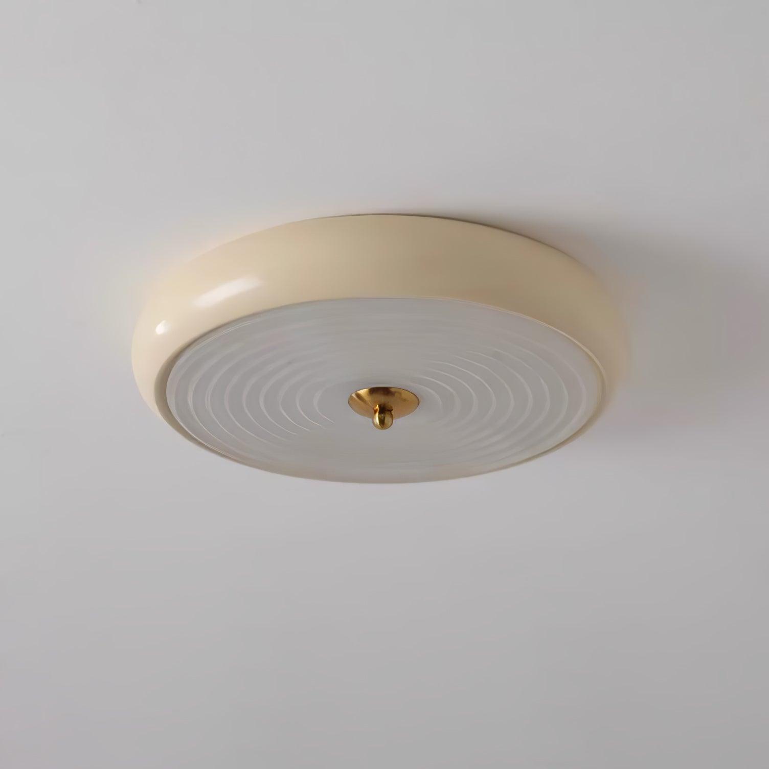 Utheara Modern Minimalist Ripple Cream Glass Ceiling Lamp-Neutral Decor