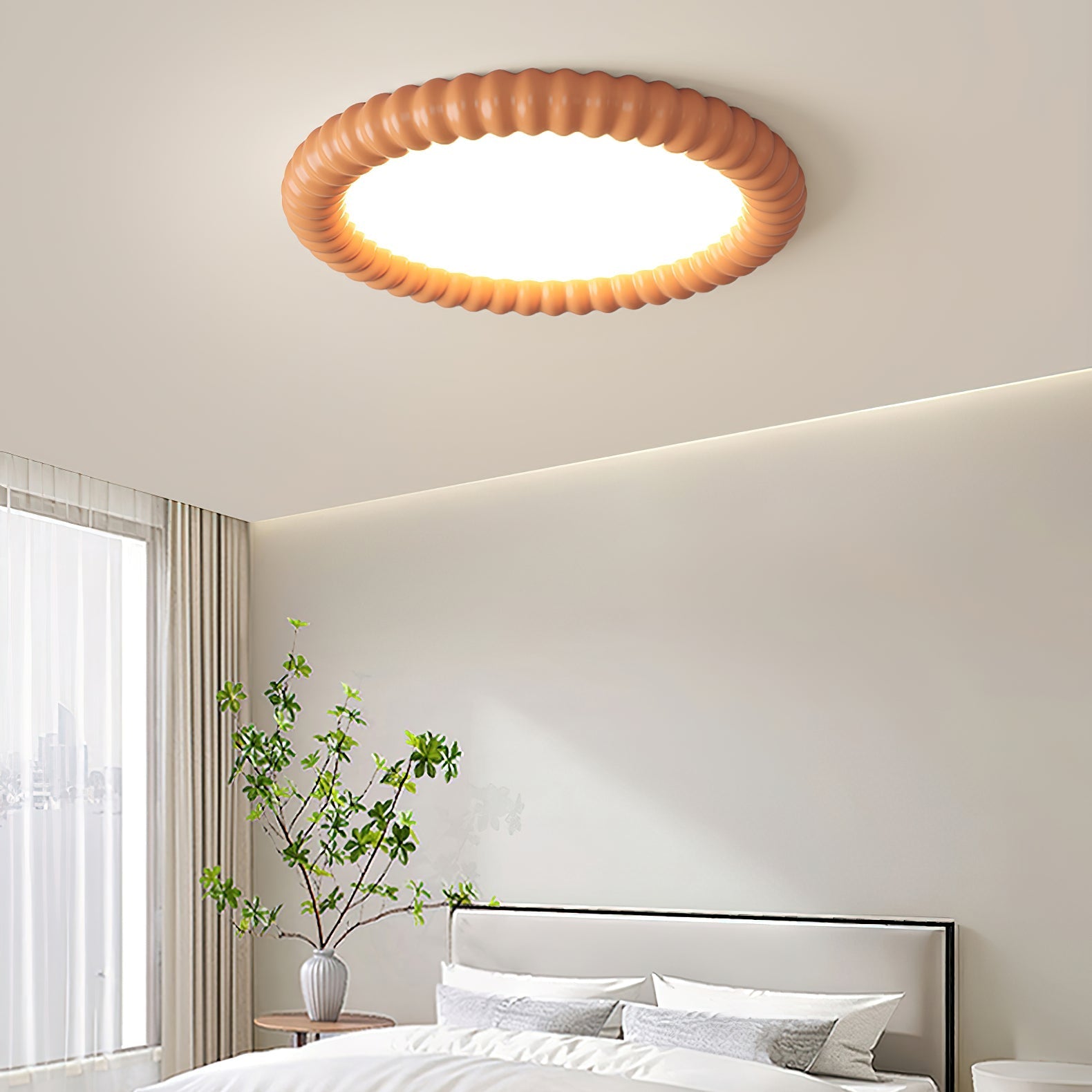 Ulire Nordic Art Ripple Resin Ceiling Light-Neutral Decor