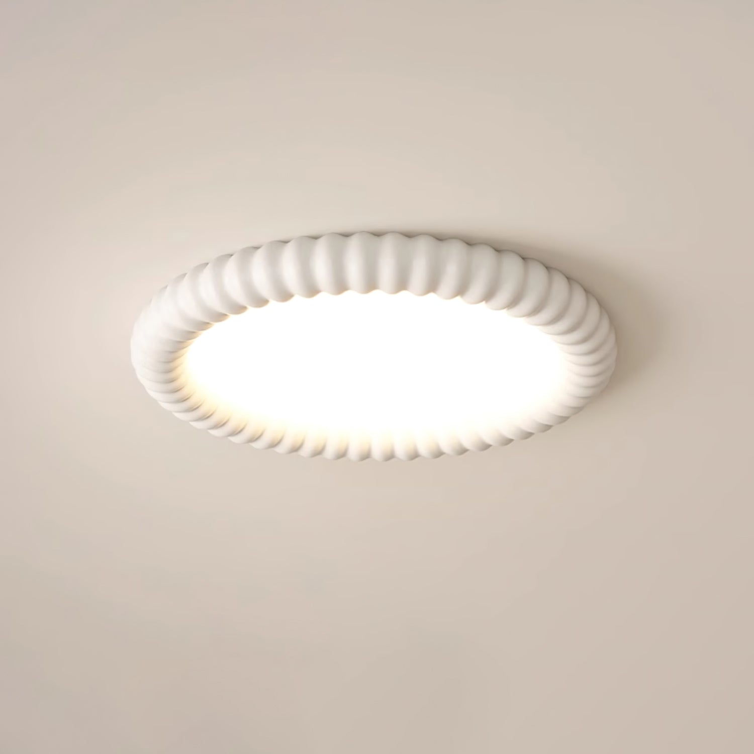 Ulire Nordic Art Ripple Resin Ceiling Light-Neutral Decor