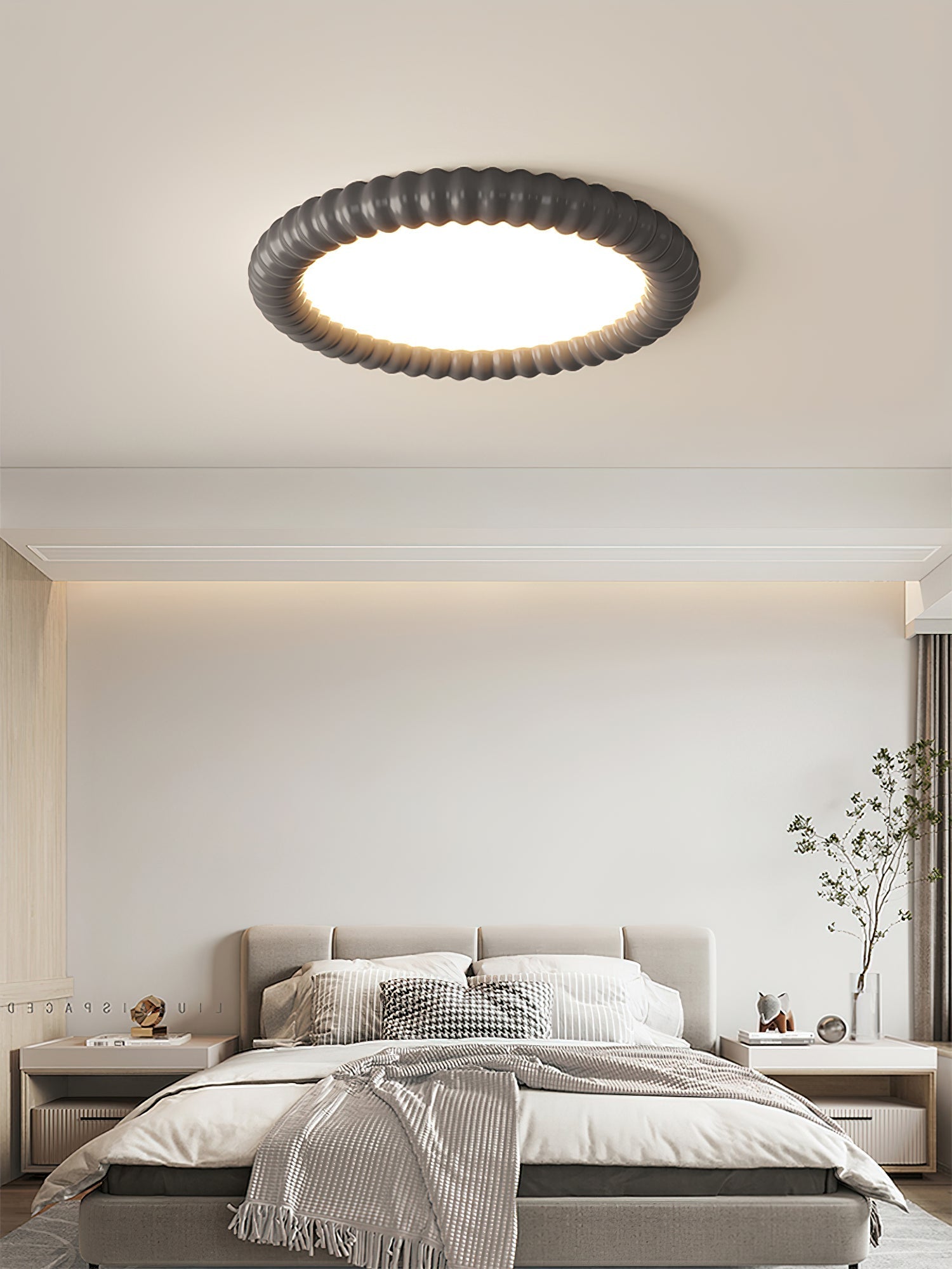 Ulire Nordic Art Ripple Resin Ceiling Light-Neutral Decor