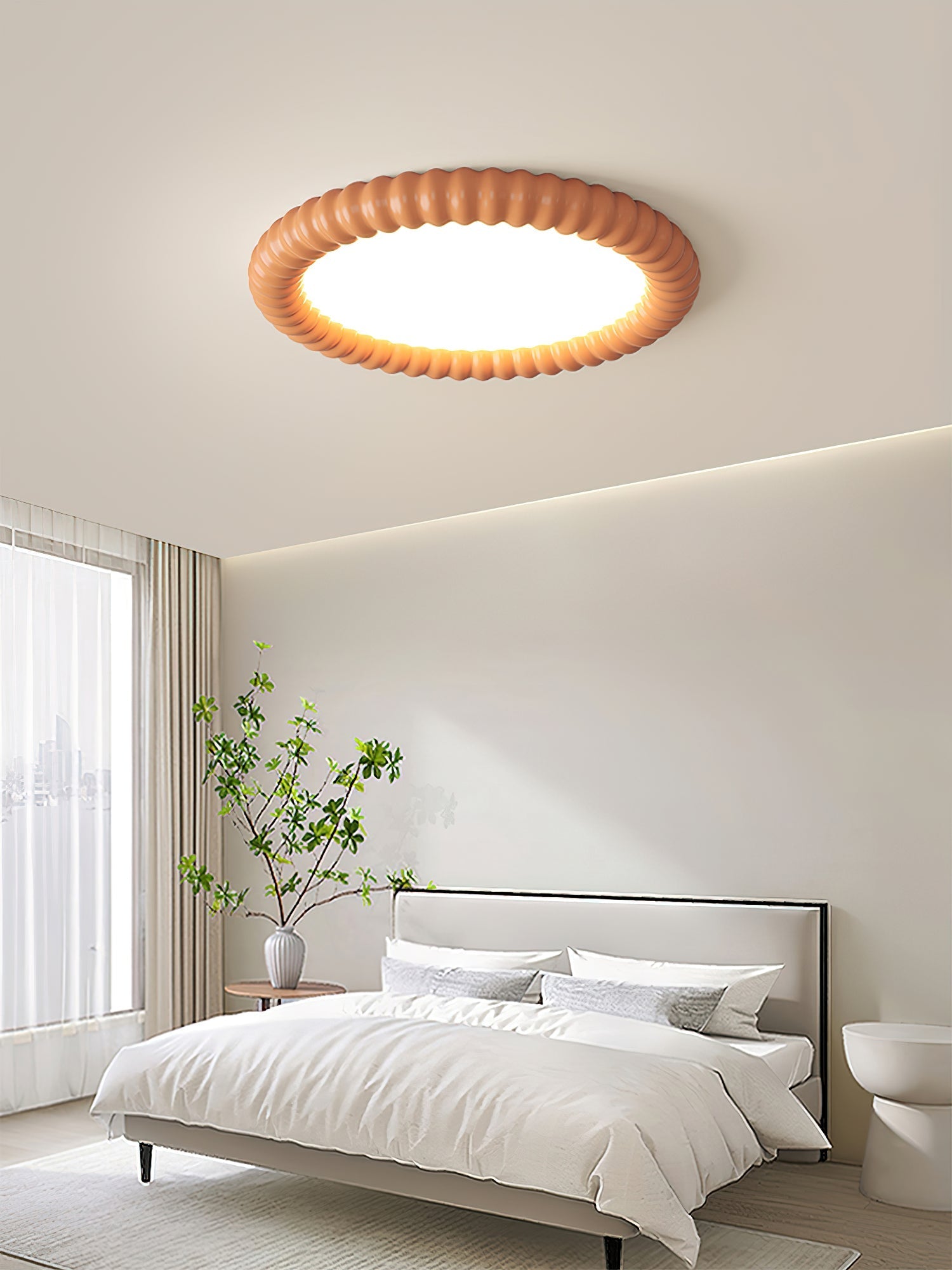Ulire Nordic Art Ripple Resin Ceiling Light-Neutral Decor