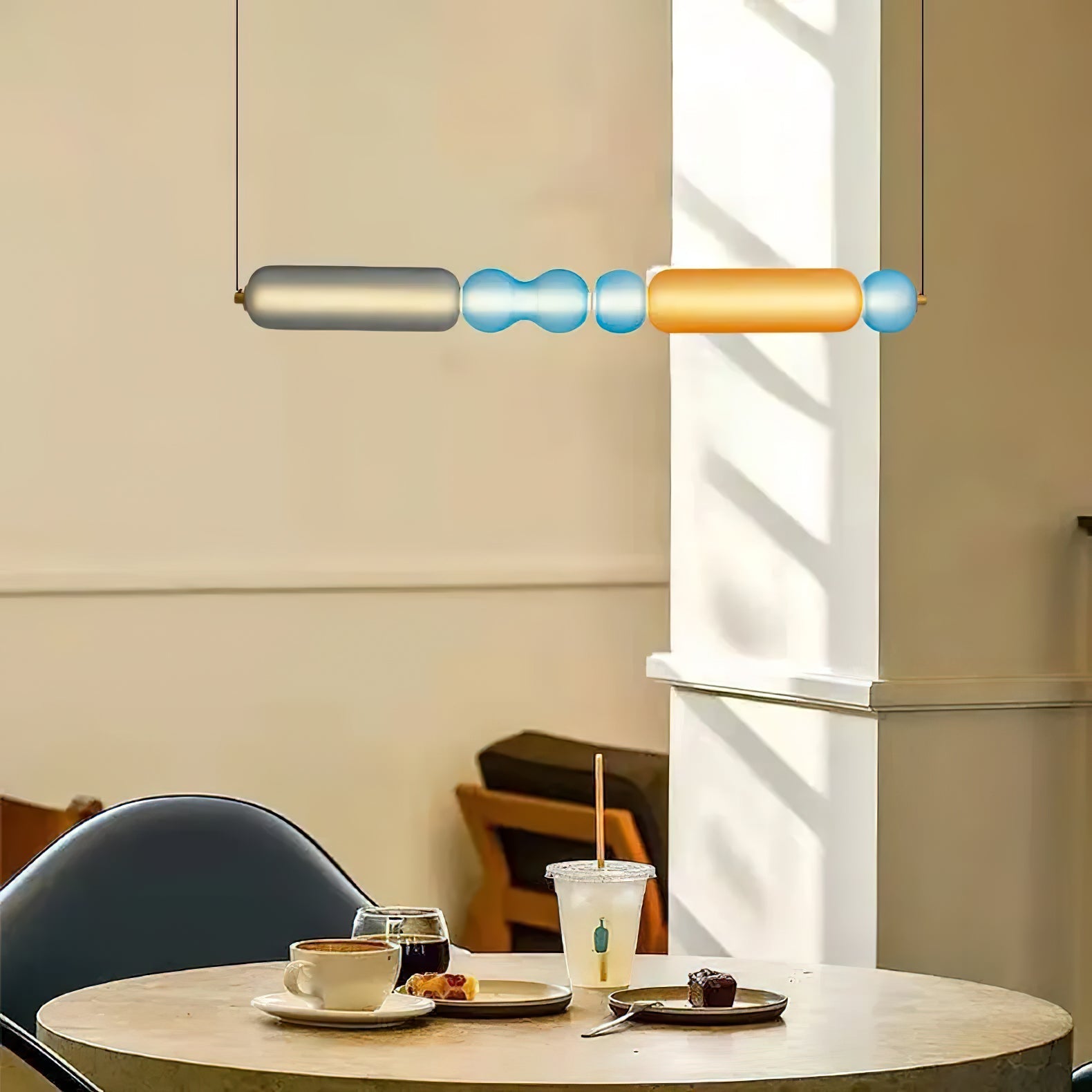 Lustra Pendant Lamp Colored Glass Modern-Neutral Decor