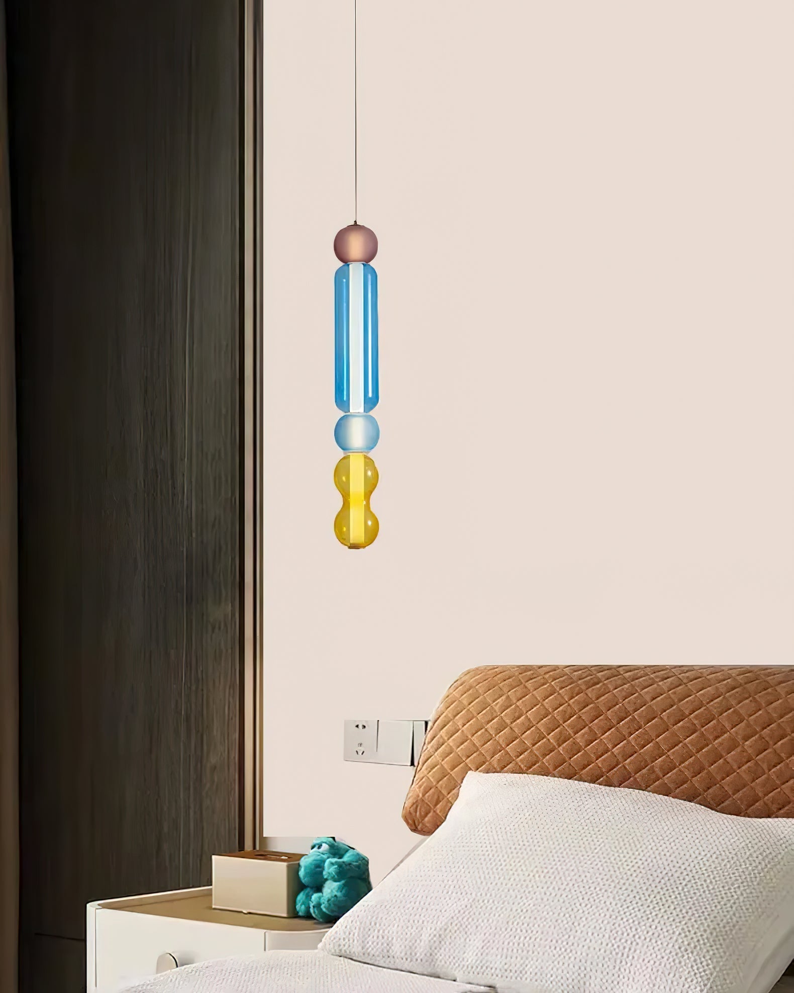 Lustra Pendant Lamp Colored Glass Modern-Neutral Decor