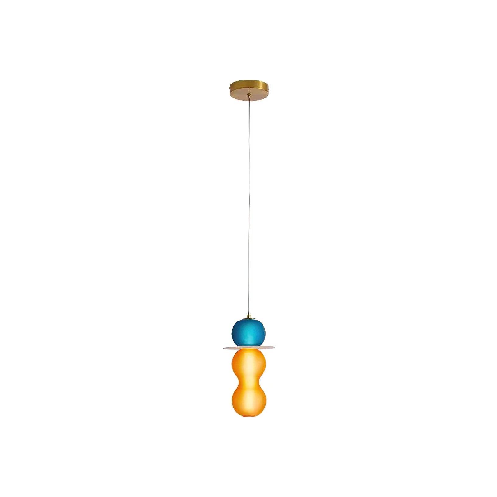 Lustra Pendant Lamp Colored Glass Modern-Neutral Decor