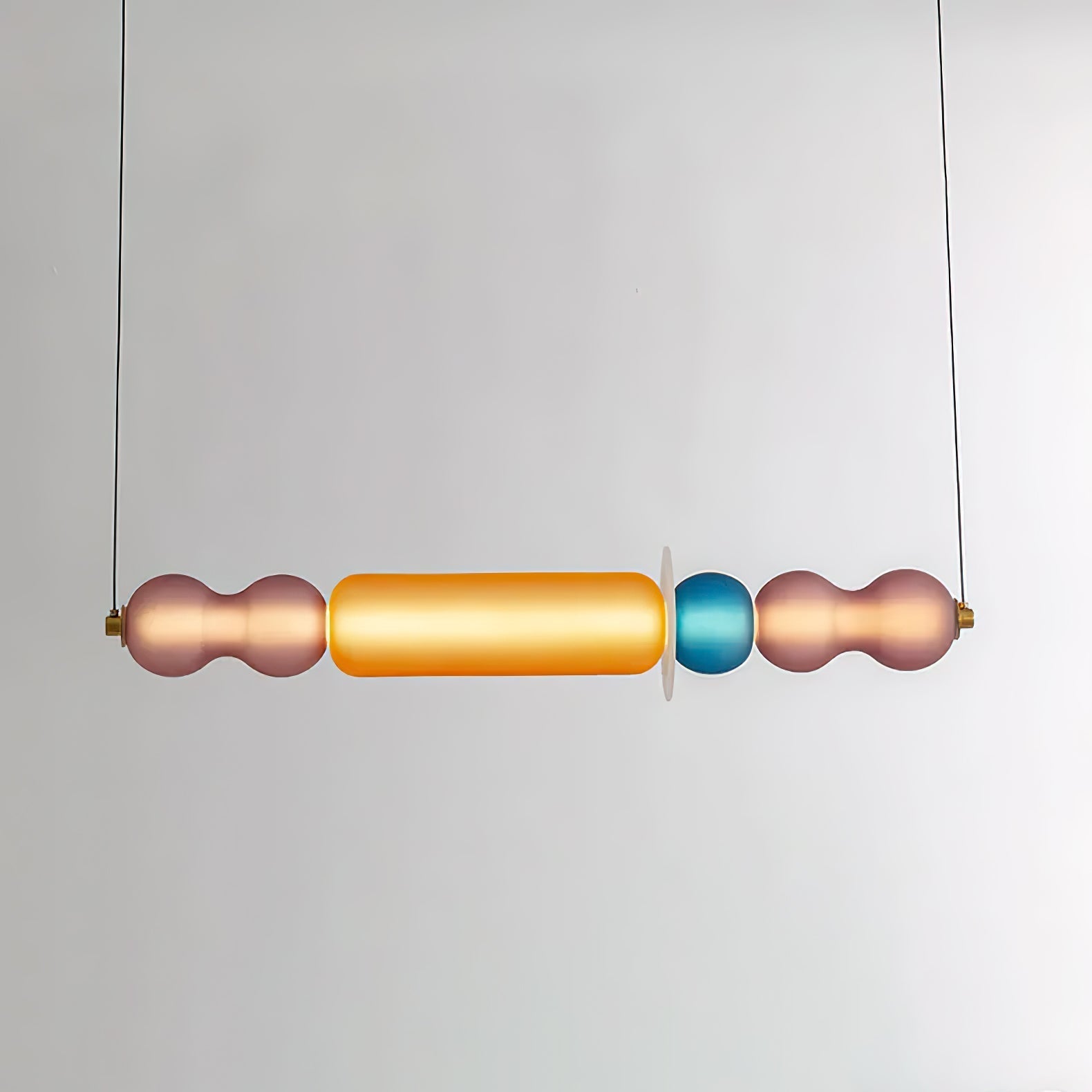 Lustra Pendant Lamp Colored Glass Modern-Neutral Decor