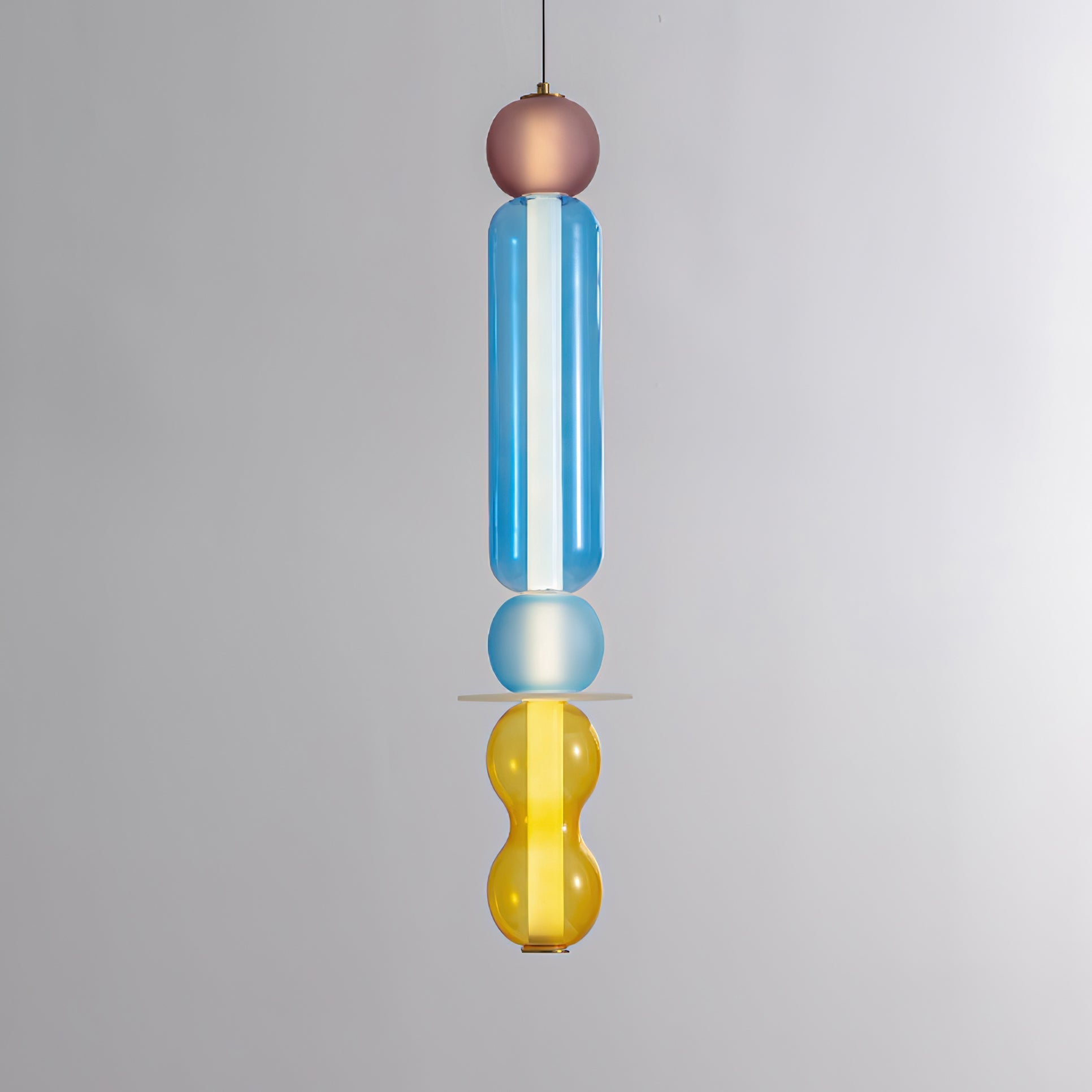 Lustra Pendant Lamp Colored Glass Modern-Neutral Decor