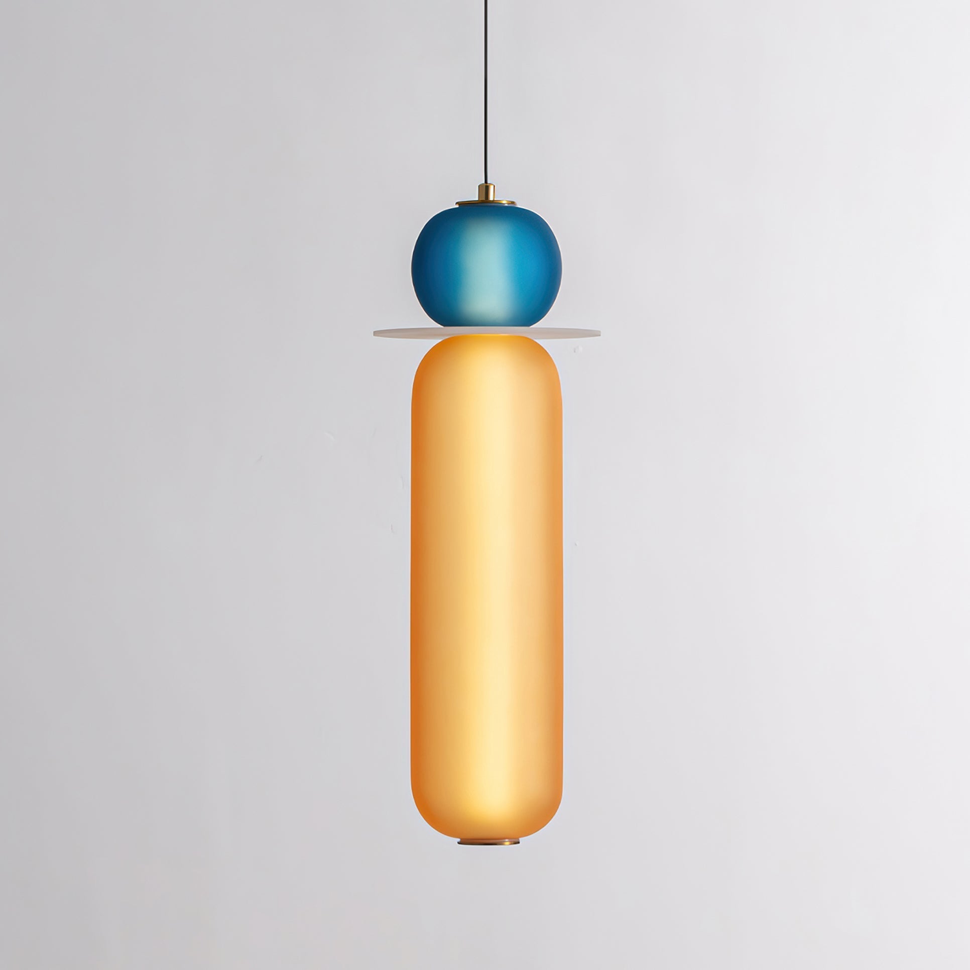 Lustra Pendant Lamp Colored Glass Modern-Neutral Decor