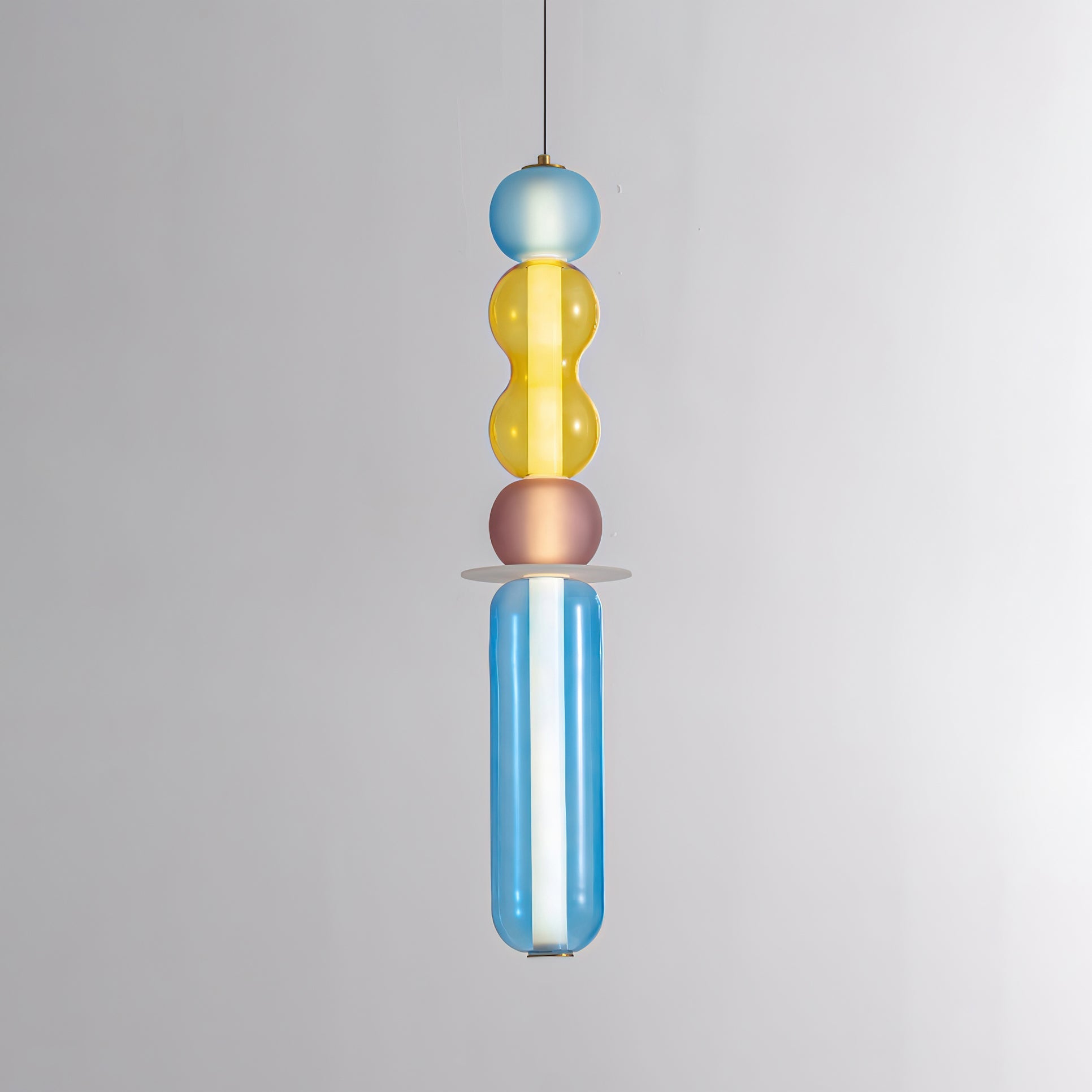 Lustra Pendant Lamp Colored Glass Modern-Neutral Decor