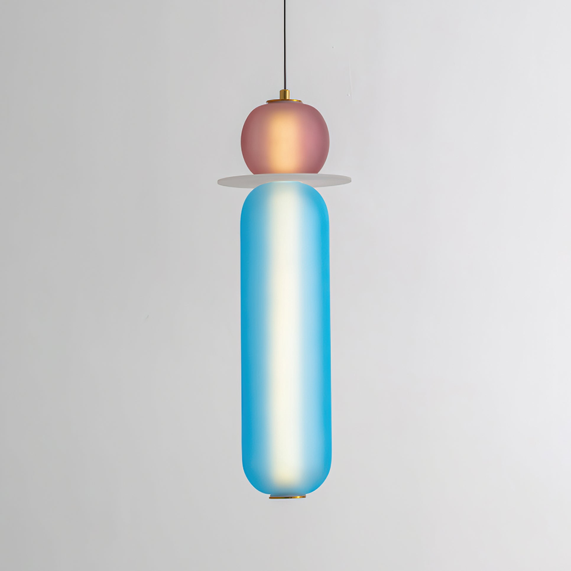 Lustra Pendant Lamp Colored Glass Modern-Neutral Decor