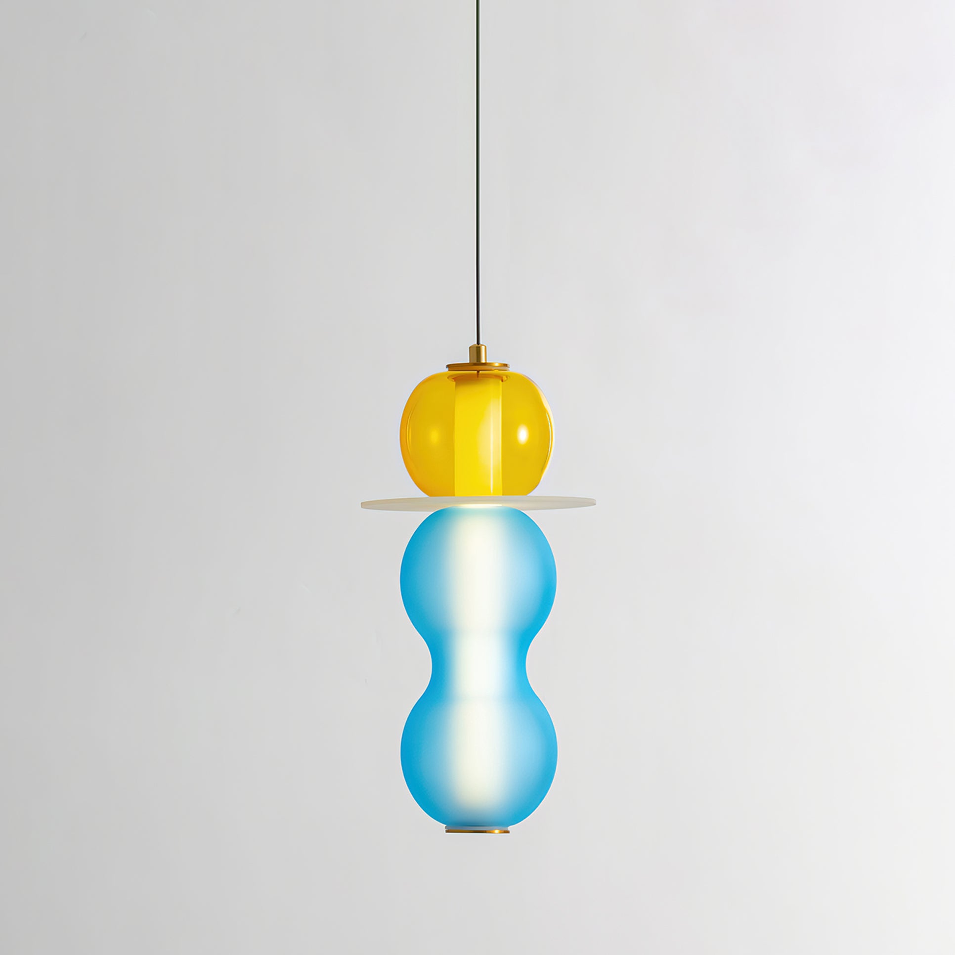 Lustra Pendant Lamp Colored Glass Modern-Neutral Decor