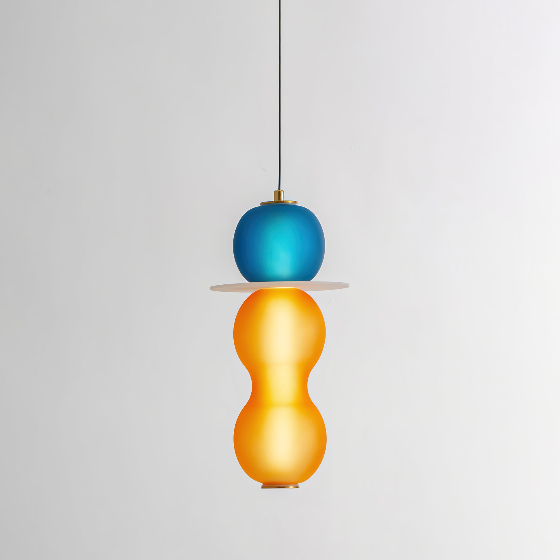 Lustra Pendant Lamp Colored Glass Modern-Neutral Decor