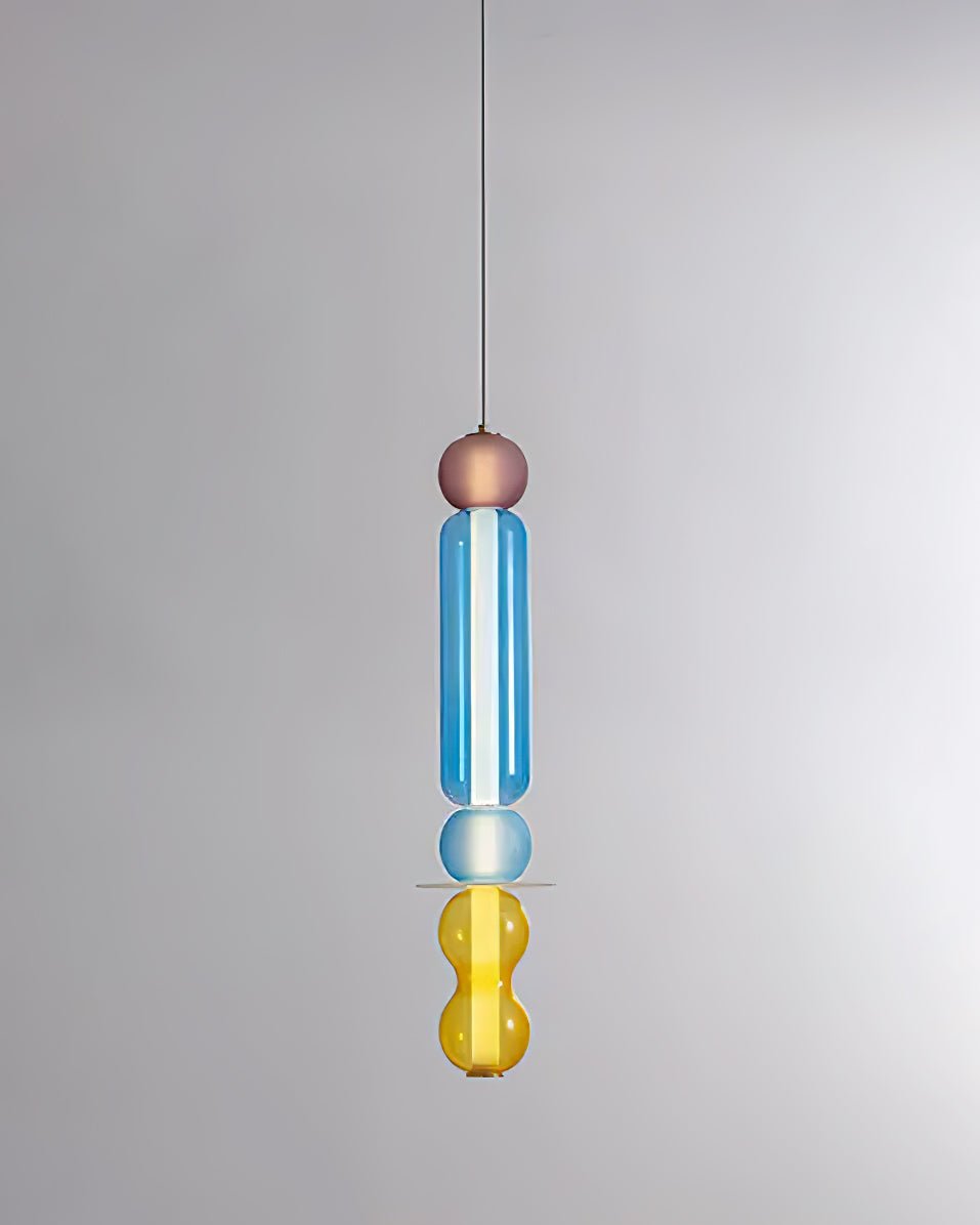 Lustra Pendant Lamp Colored Glass Modern-Neutral Decor