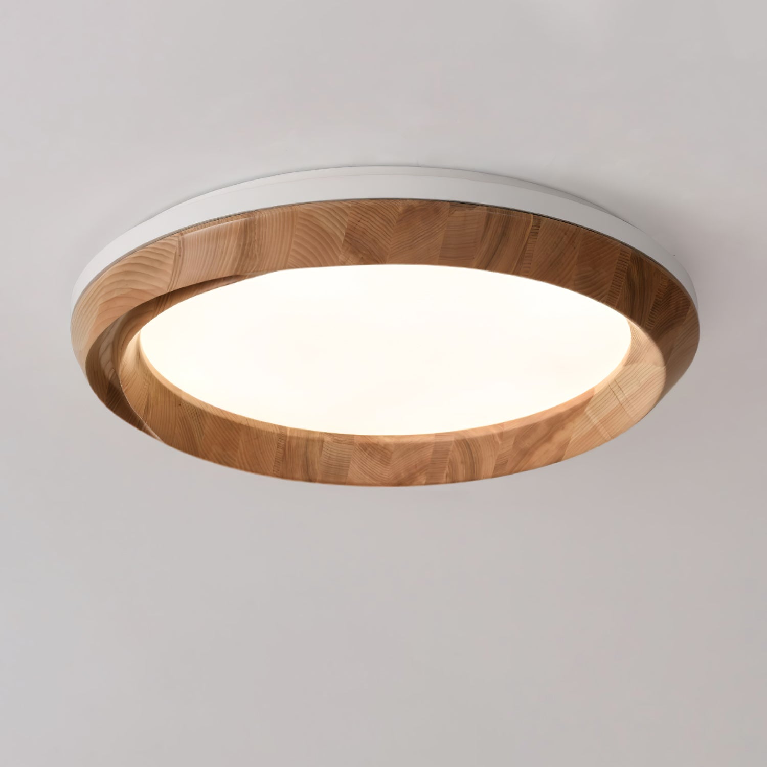 Aurdoreth Modern Minimalist Ripple Wood Ceiling Light-Neutral Decor