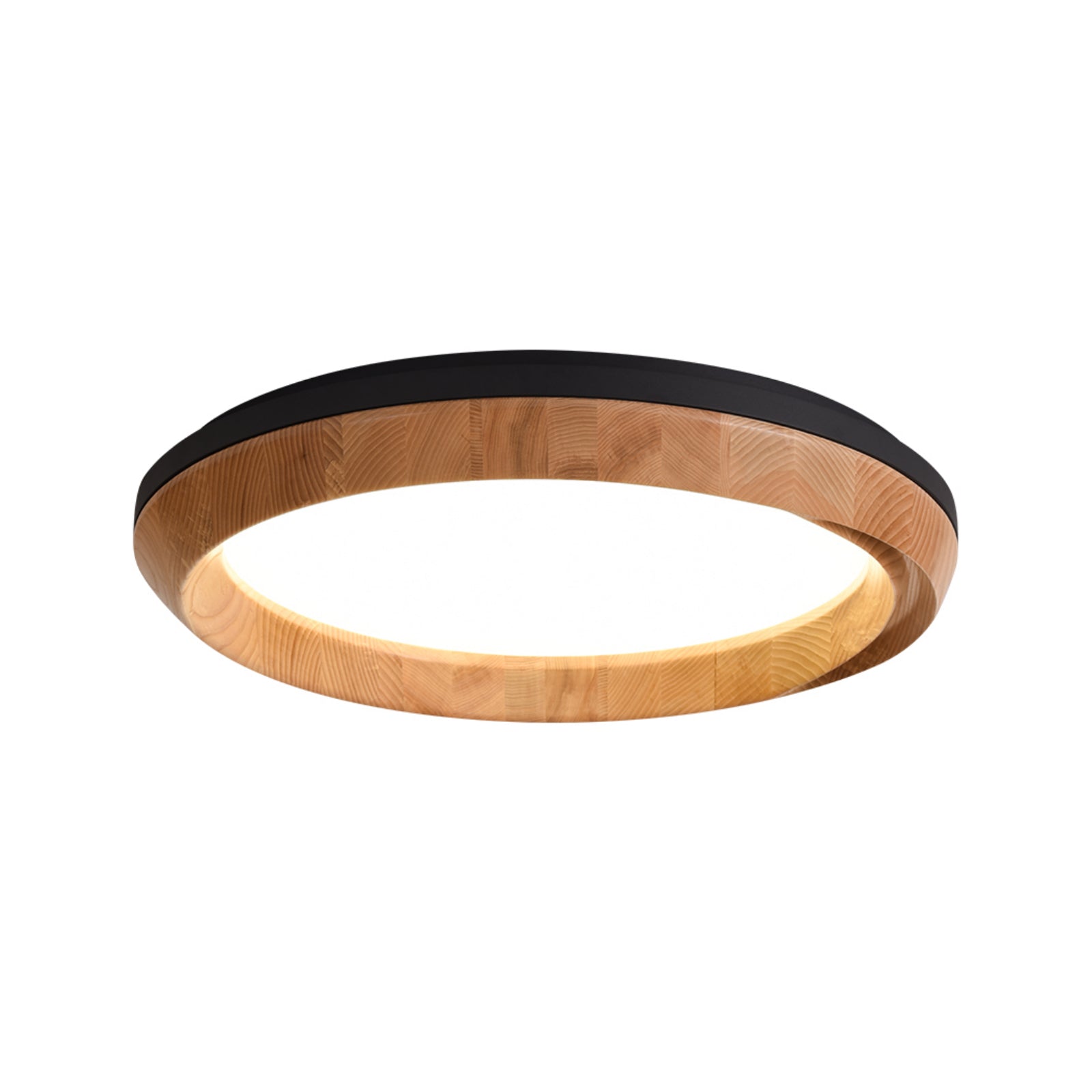 Aurdoreth Modern Minimalist Ripple Wood Ceiling Light-Neutral Decor