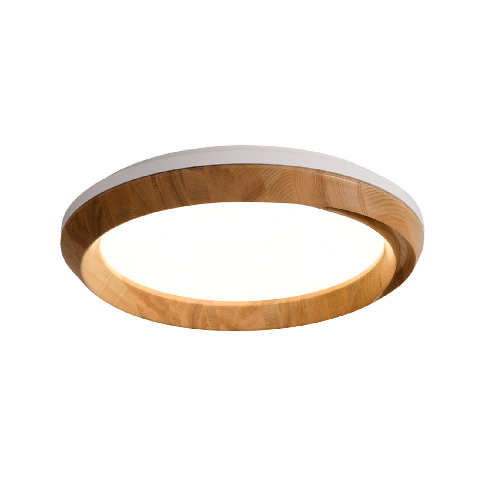 Aurdoreth Modern Minimalist Ripple Wood Ceiling Light-Neutral Decor