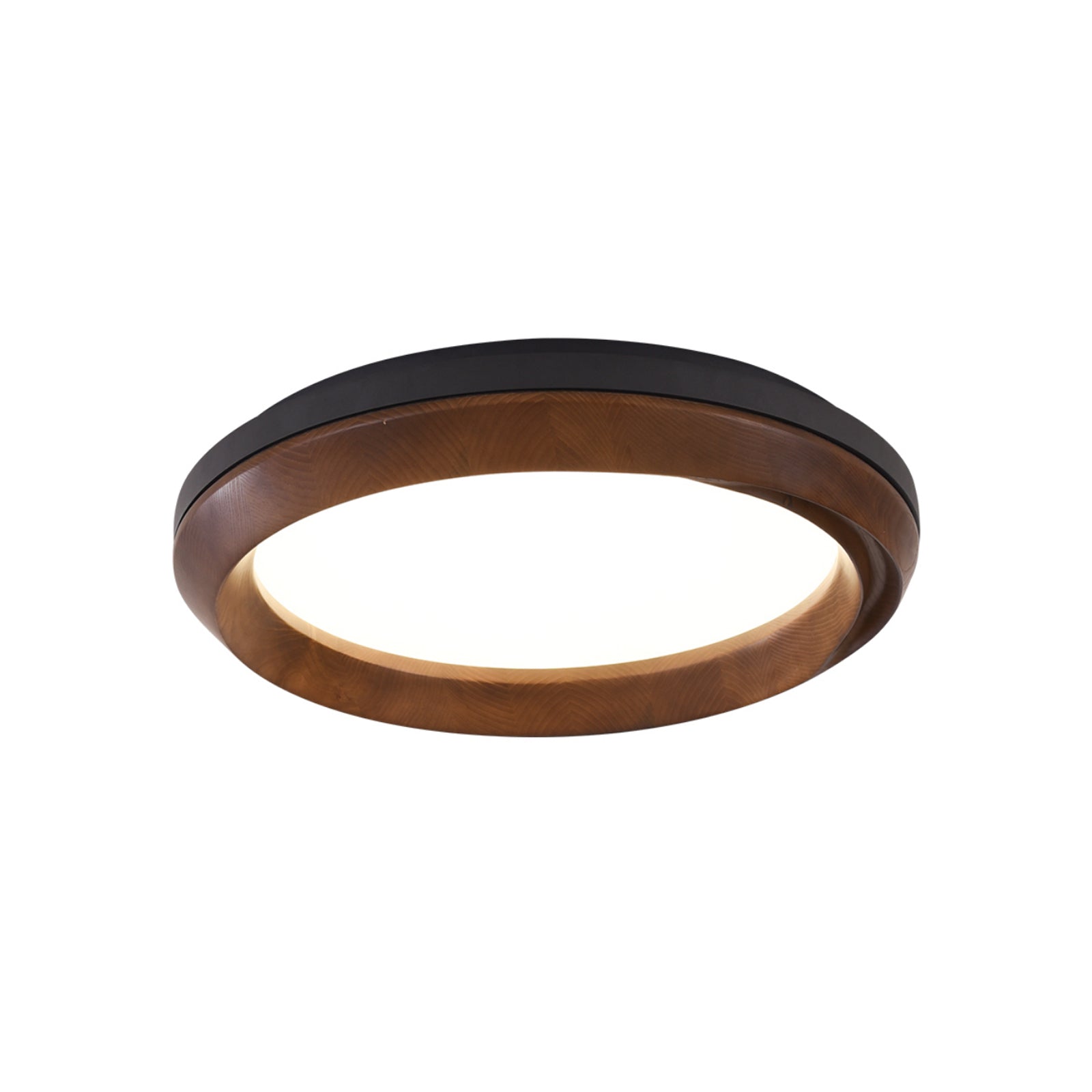 Aurdoreth Modern Minimalist Ripple Wood Ceiling Light-Neutral Decor
