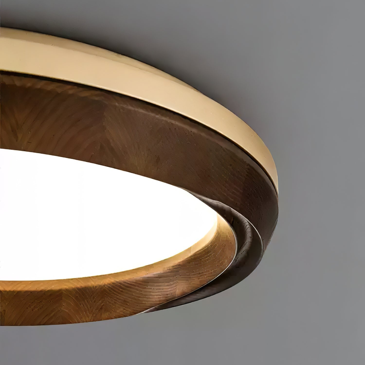 Aurdoreth Modern Minimalist Ripple Wood Ceiling Light-Neutral Decor